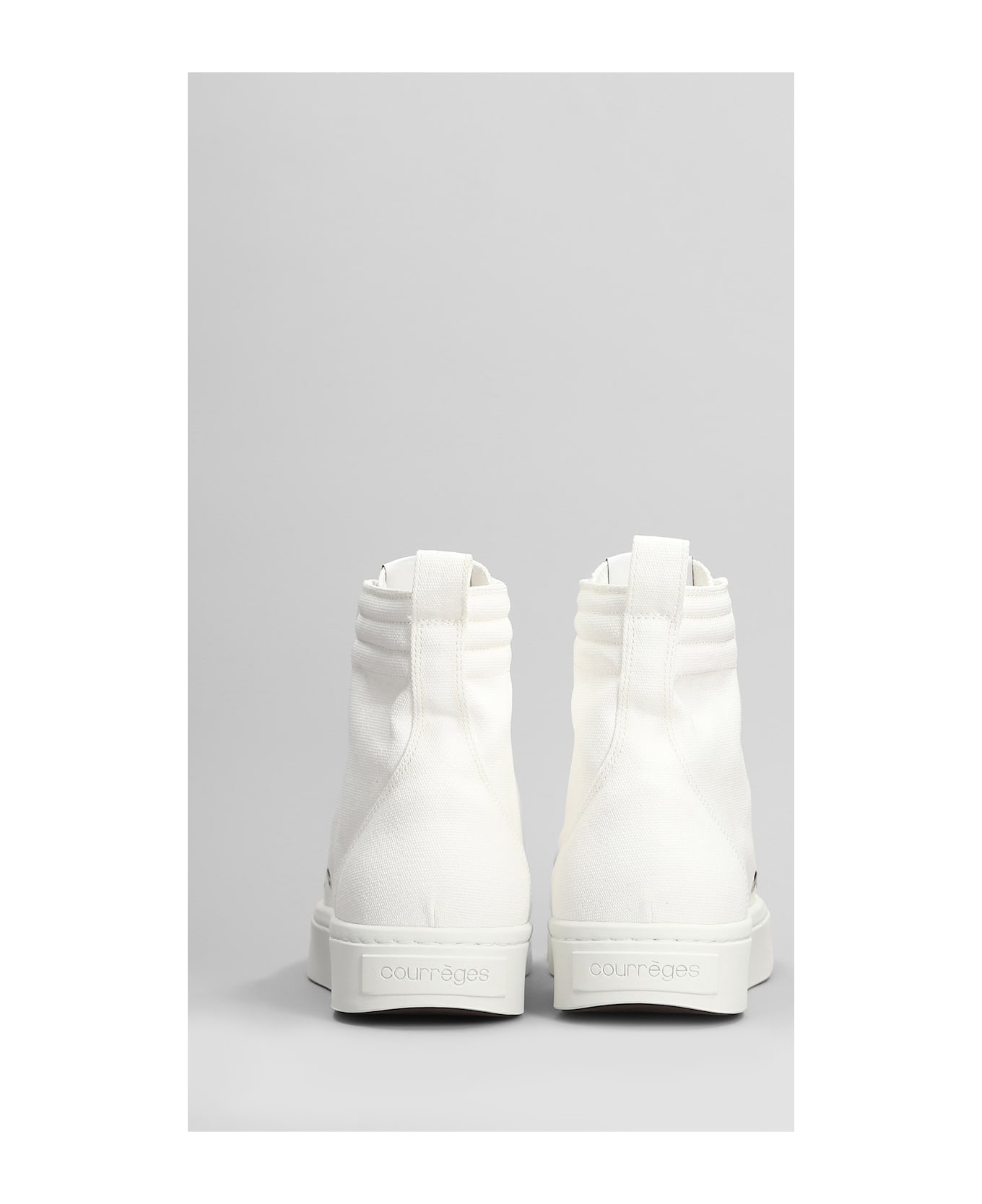 Courrèges Sneakers In White Fabric - white