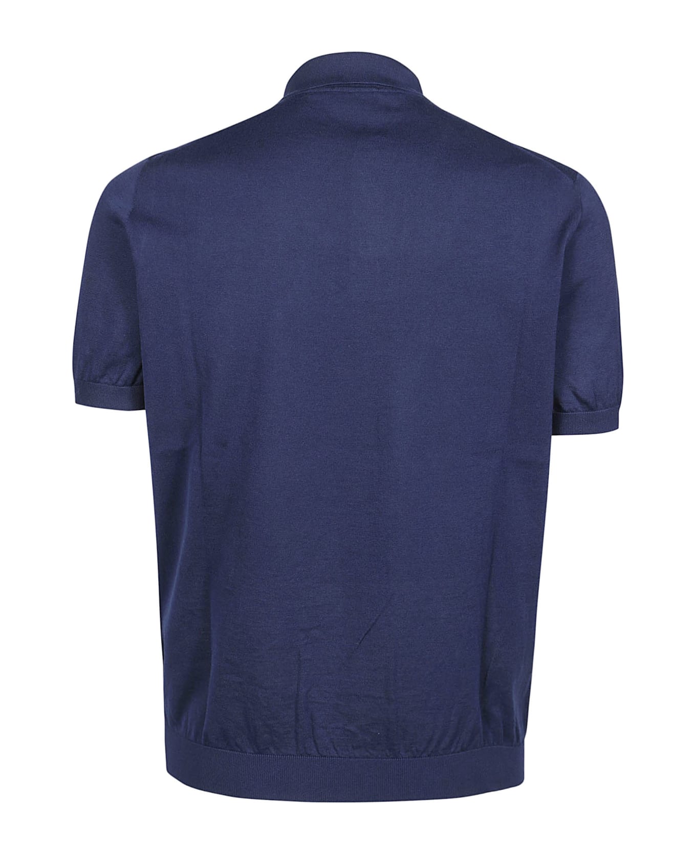 Drumohr Short Sleeve Polo Shirt - Blu