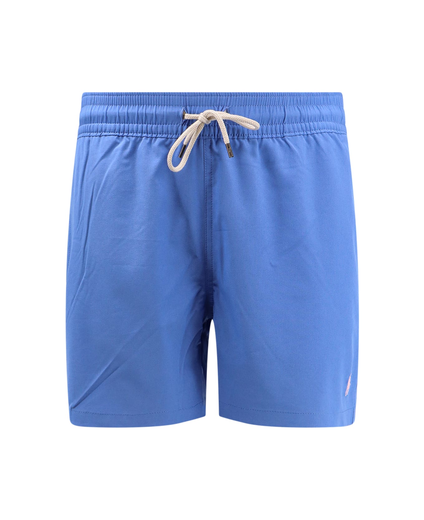 Ralph Lauren Light Blue Swim Shorts With Embroidered Pony - NEWENGLANDBLUE