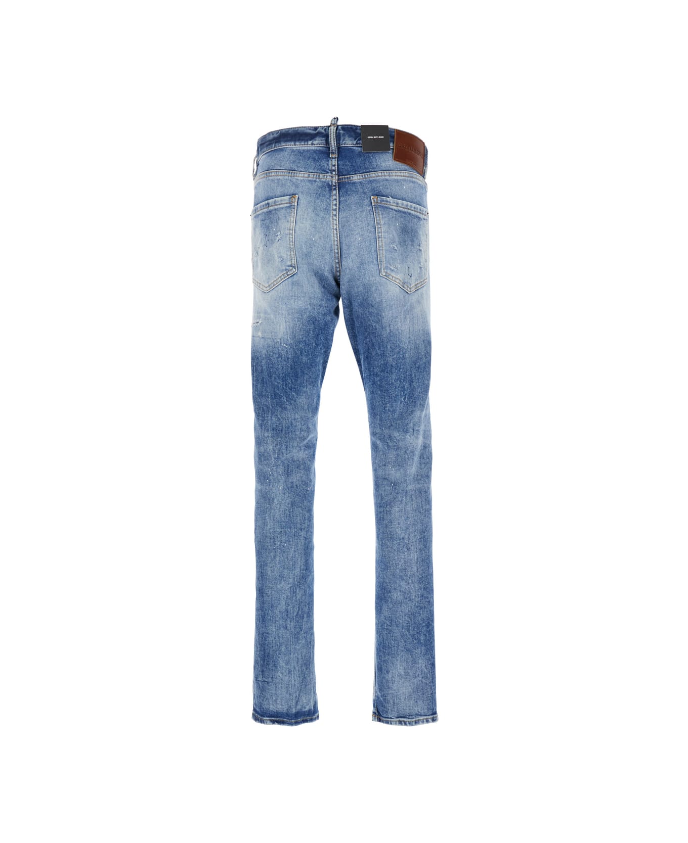 Dsquared2 
cool Guy
 Blue Five Pocket Jeans With Faded Effect In Denim Man - Blue