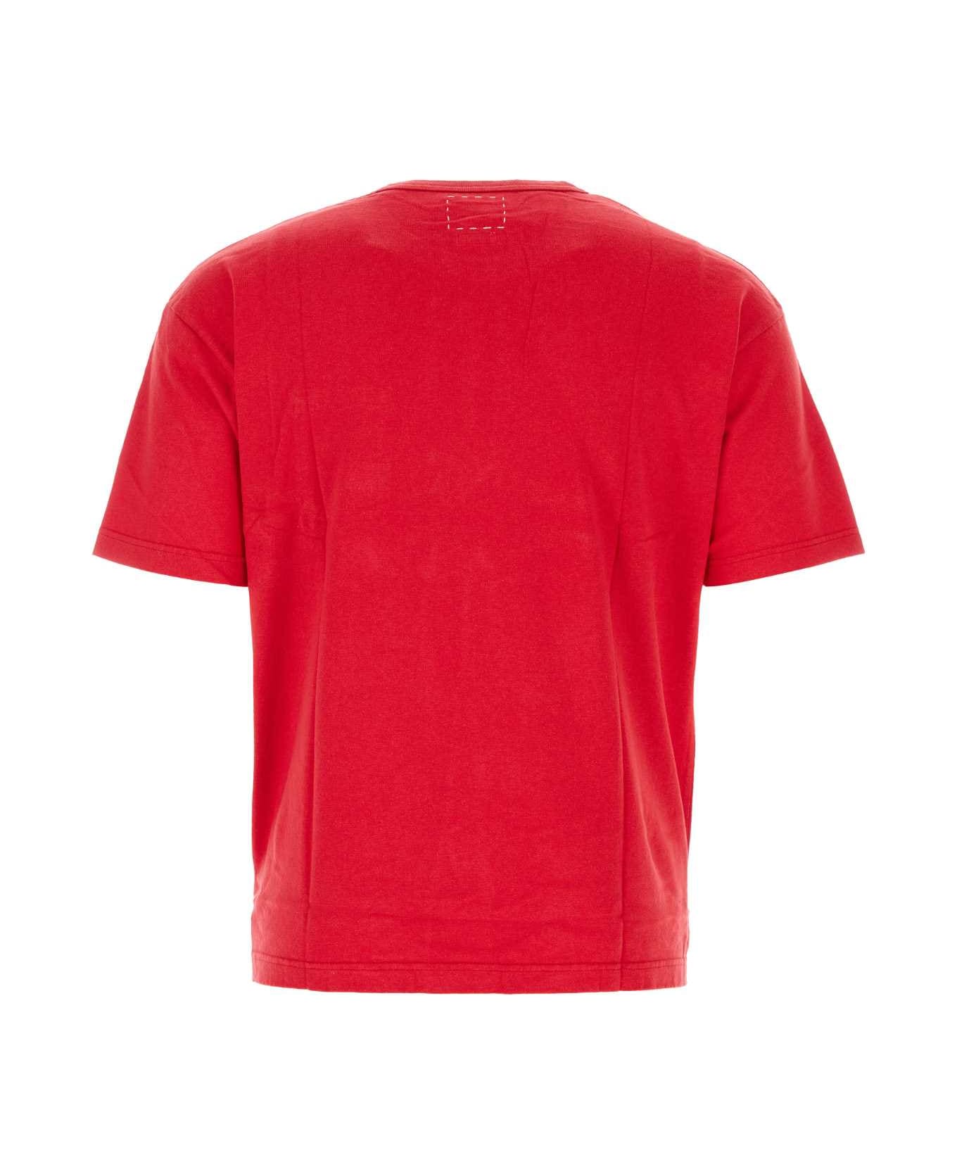Visvim Red Cotton Jumbo T-shirt - RED