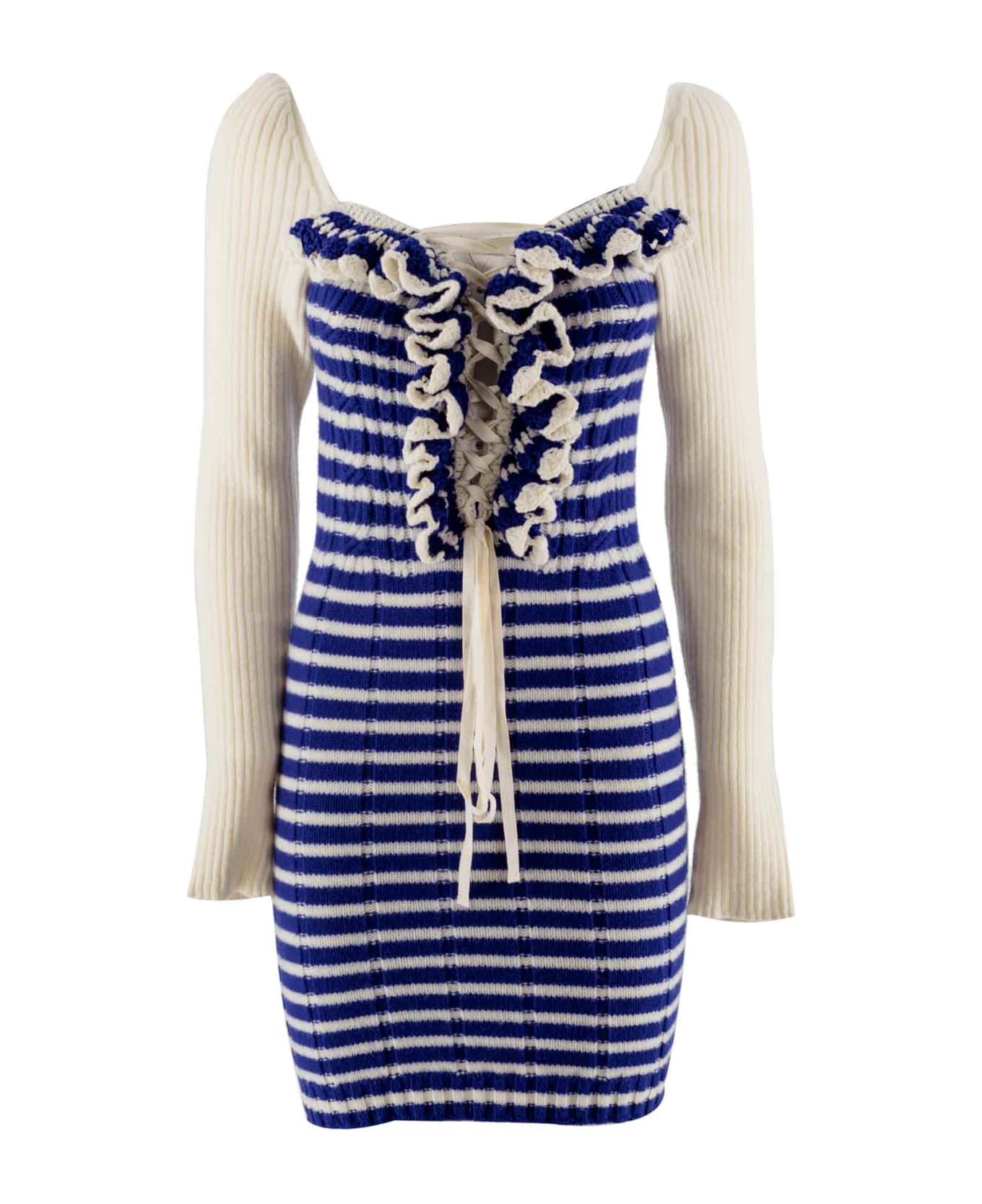 Philosophy di Lorenzo Serafini Ruffle-detail Striped Dress | italist ...