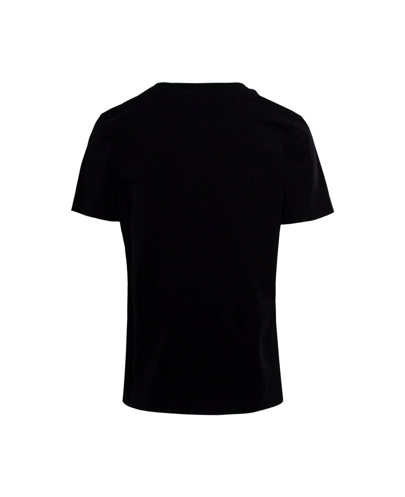 Moschino Logo Printed Crewneck T-shirt - BLACK