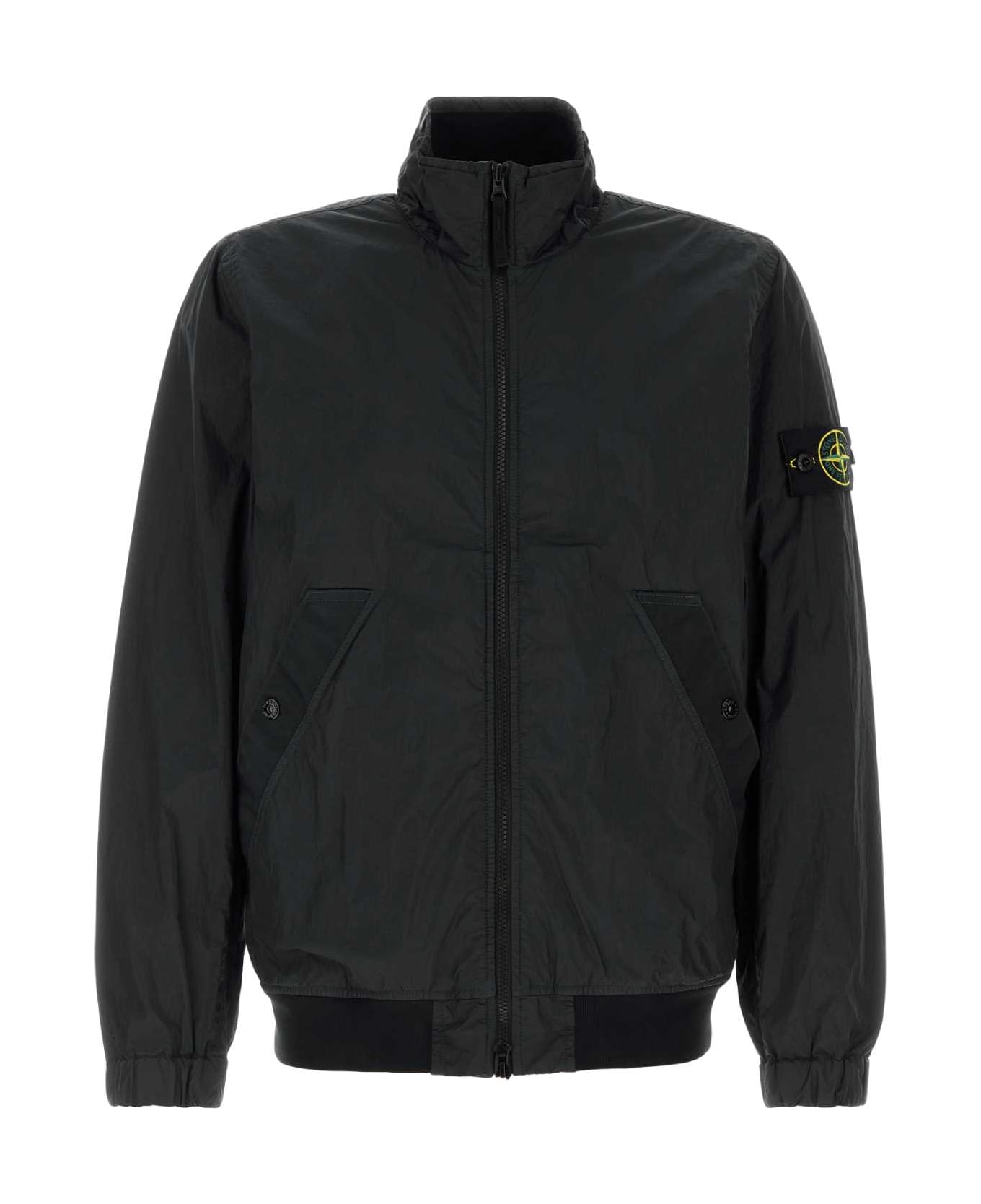 Stone Island Black Nylon Jacket - BLACK