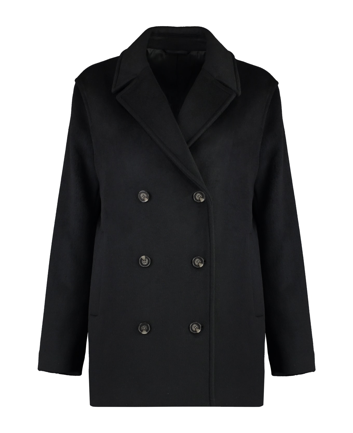 Calvin Klein Double-breasted Wool Jacket - black