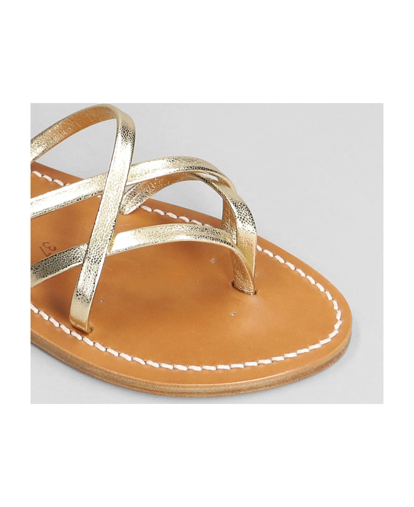 K.Jacques Zenobie F Flats In Gold Leather - gold