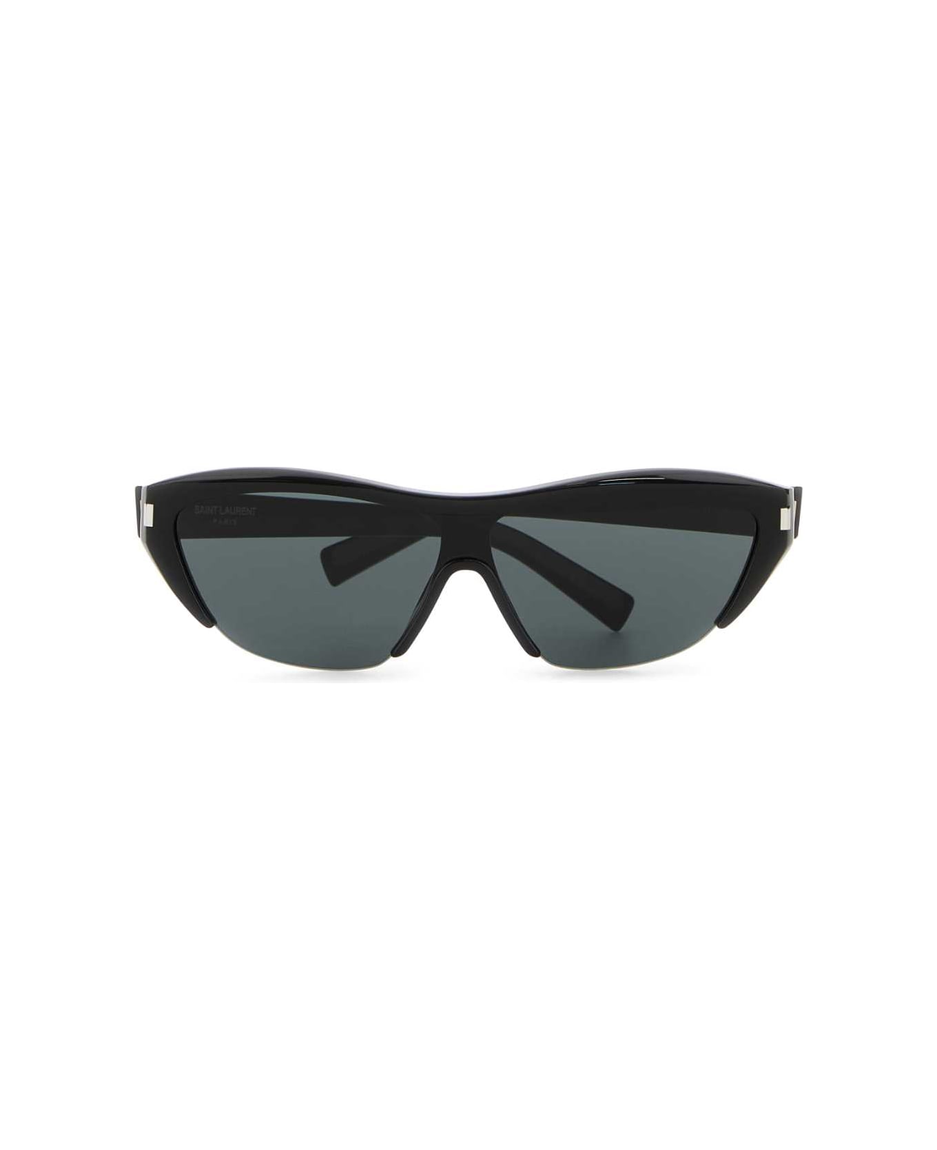 Saint Laurent Black Acetate Sl 704 Sunglasses - BLACKBLACK