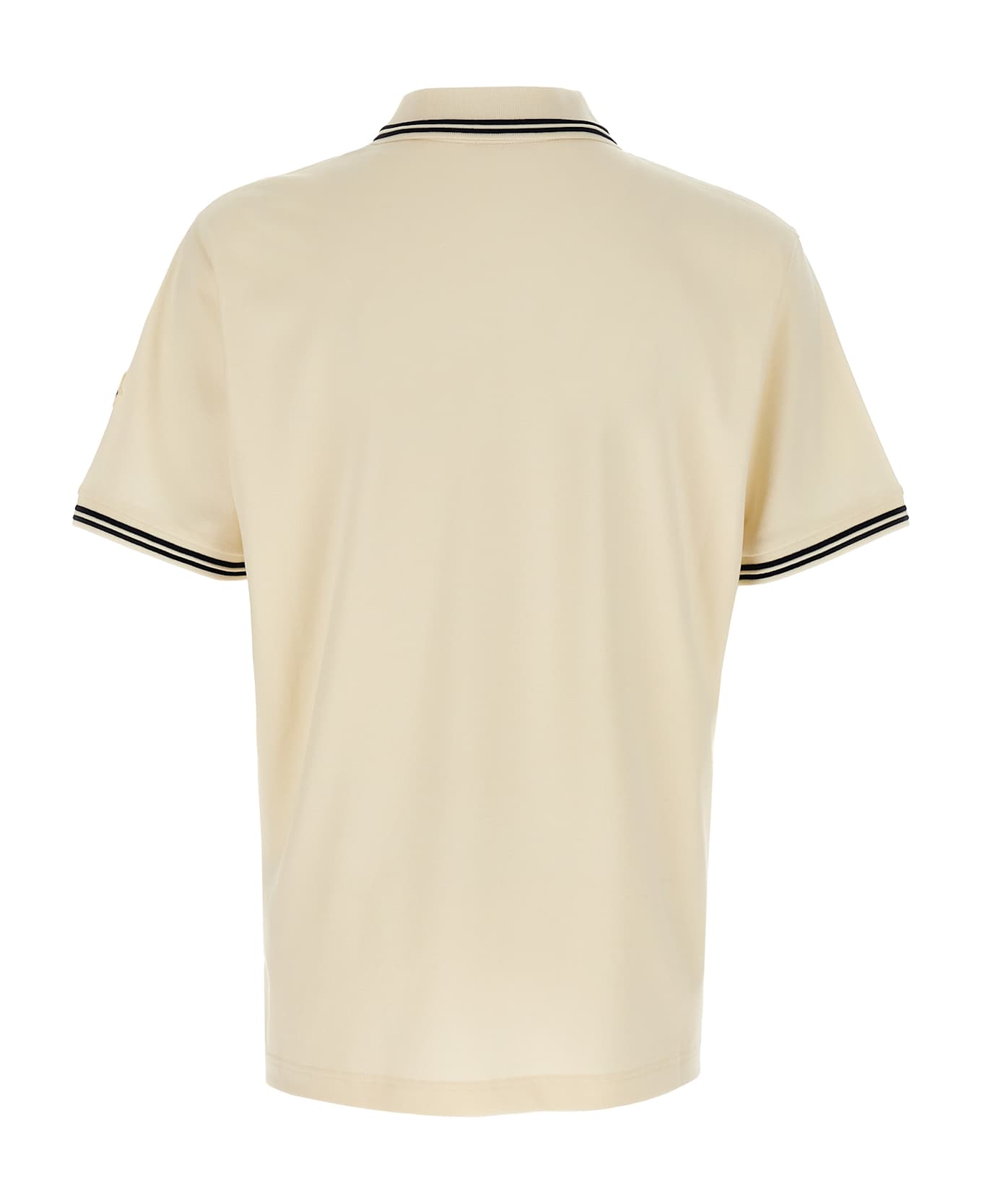 Moncler Logo Embroidery Polo Shirt - Beige