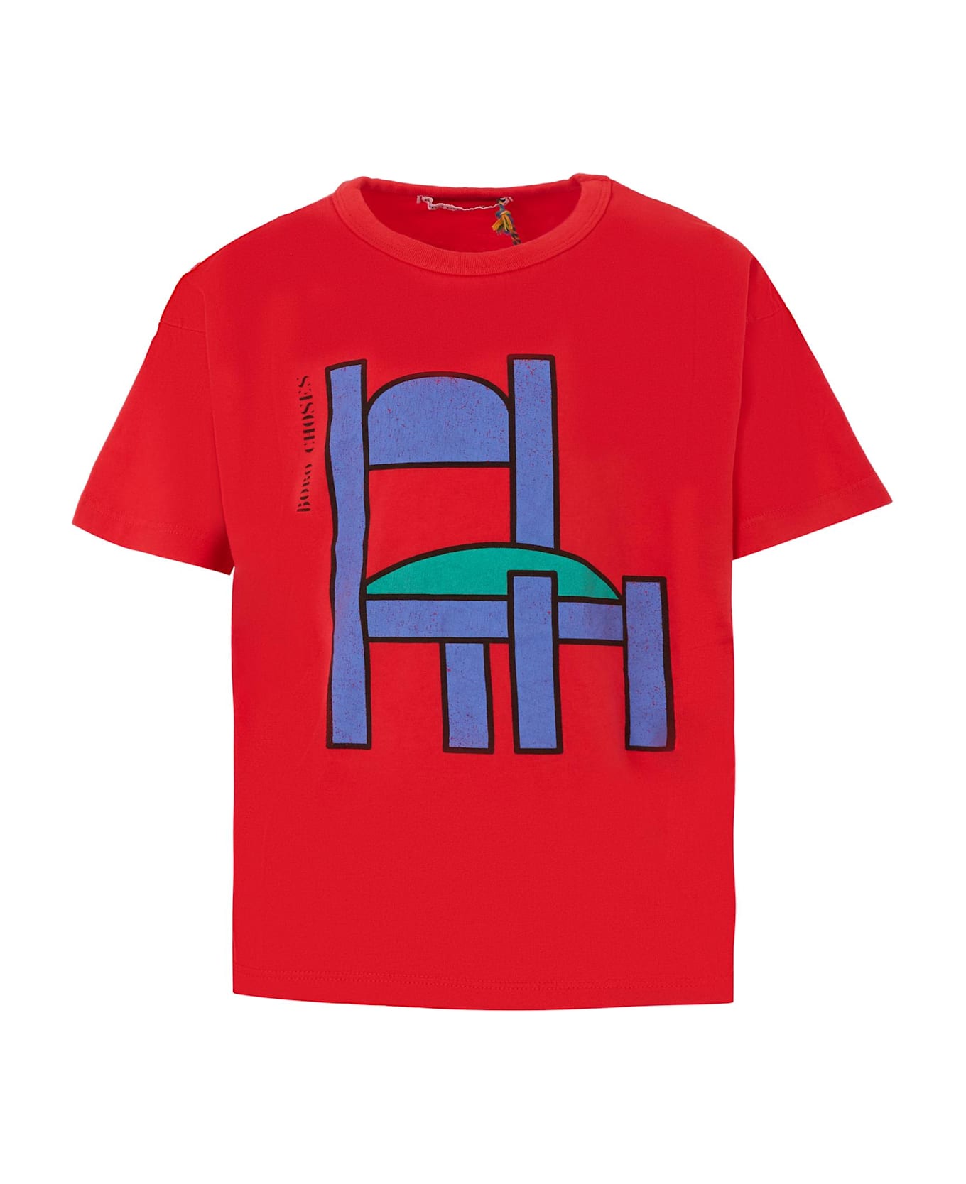 Bobo Choses Red T-shirt For Kids With Chair - Red