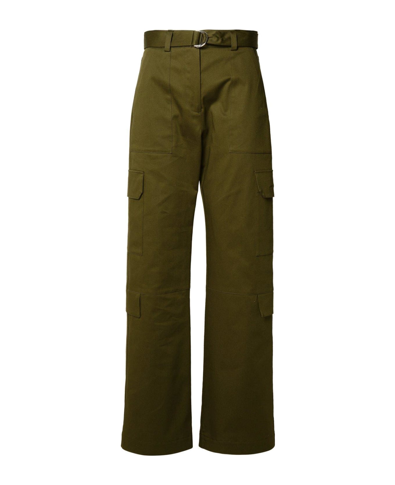 MSGM Straight-leg Belted Cargo Trousers - Military