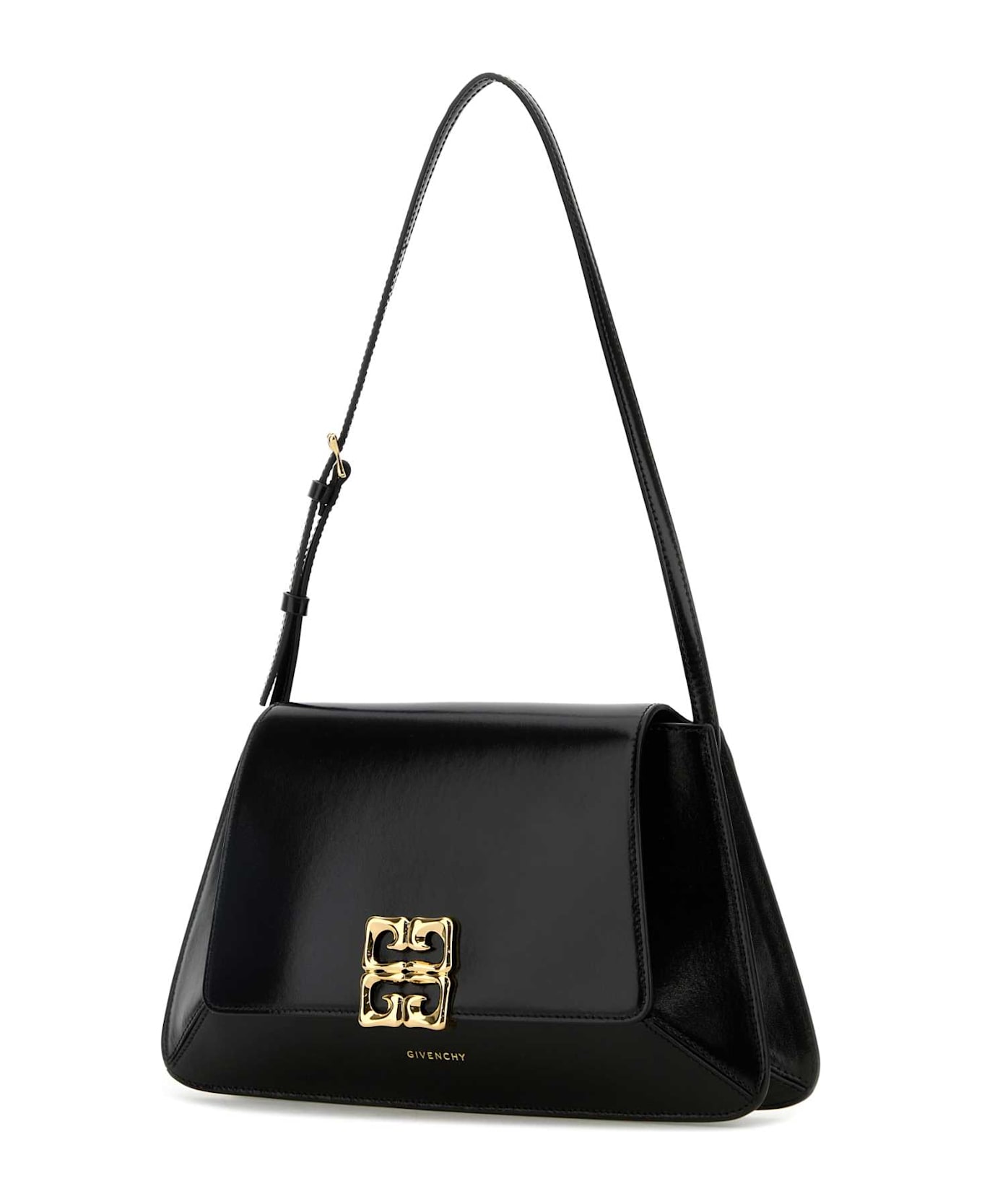 Givenchy Black Leather 4g Liquid Shoulder Bag - BLACK