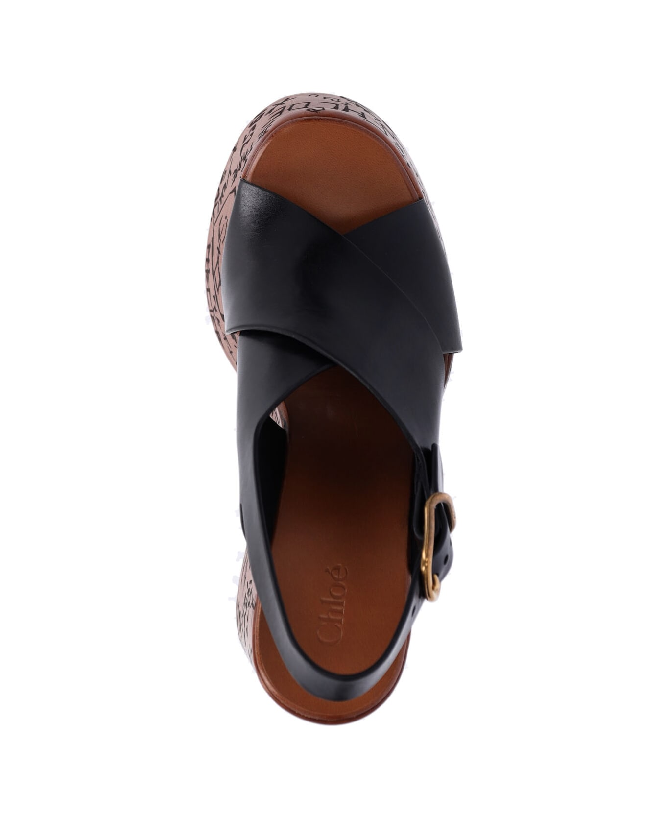 Chloé 'maxime' Wedge Sandals - Black