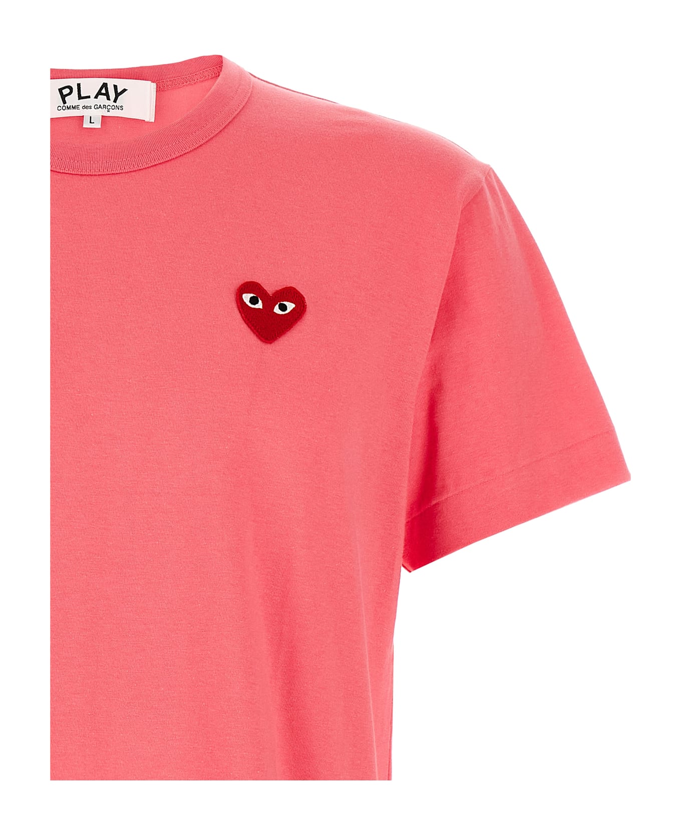 Comme des Garçons Play Logo Patch T-shirt - Pink