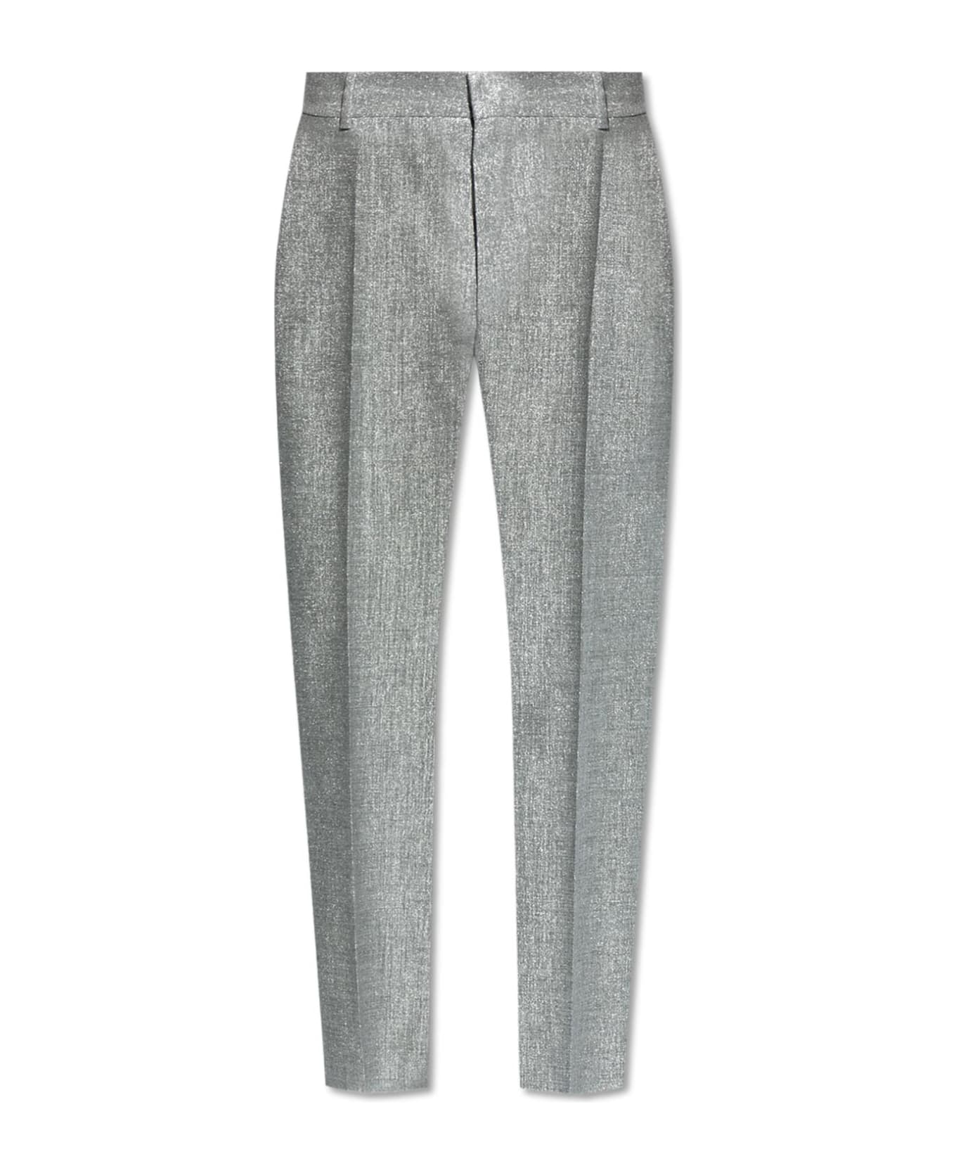 Alexander McQueen Creased Trousers - Silver ボトムス