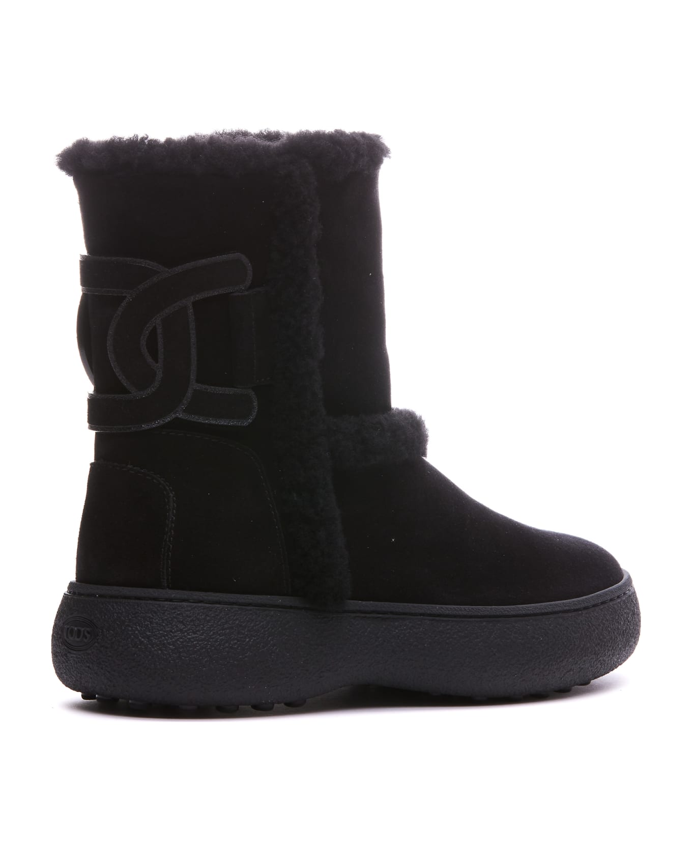 Tod's Logo Patch Boots - Black