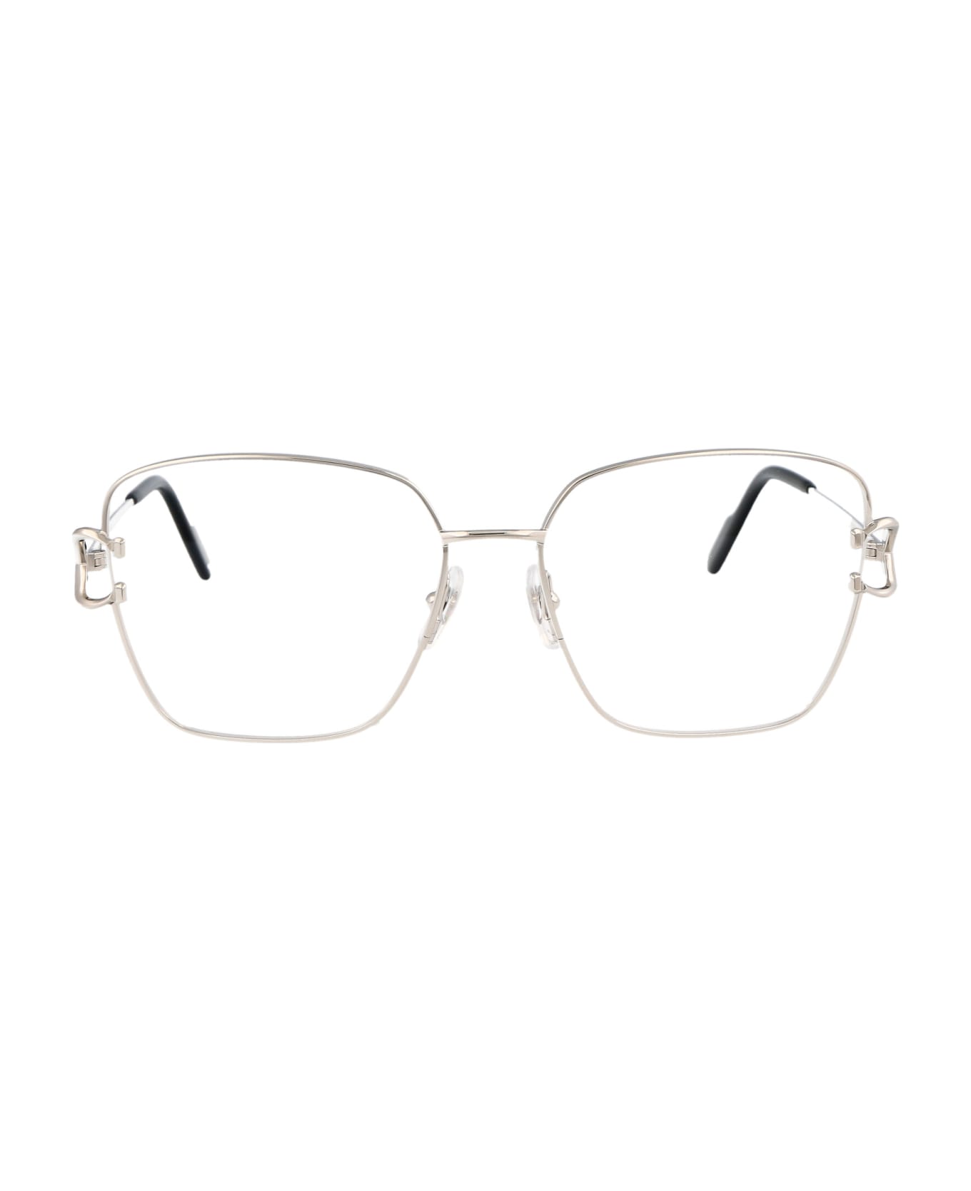 Cartier Eyewear Ct0486o Glasses - 002 SILVER SILVER TRANSPARENT