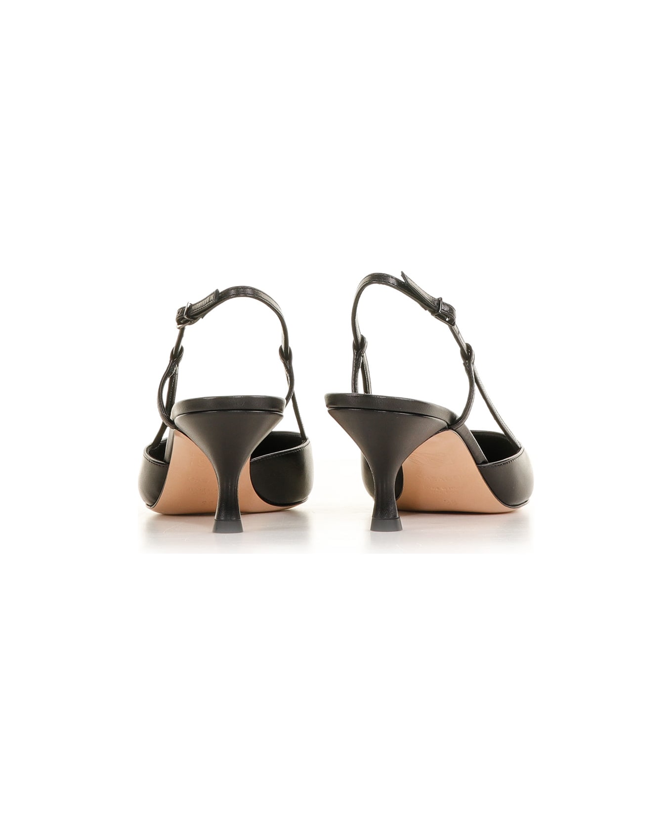 Casadei Pointed Leather Slingback - NERO