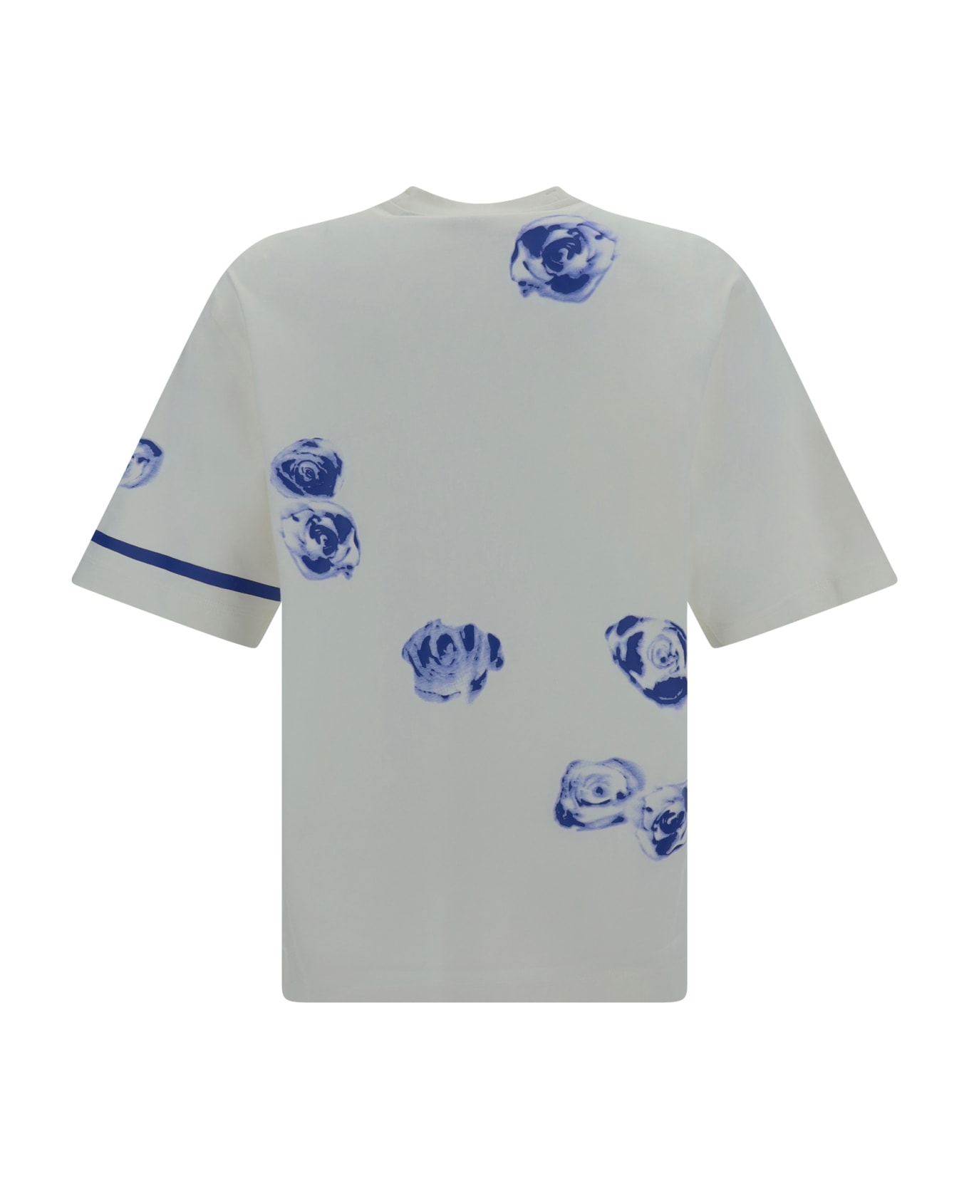 Burberry Rose-printed Crewneck T-shirt - Rain