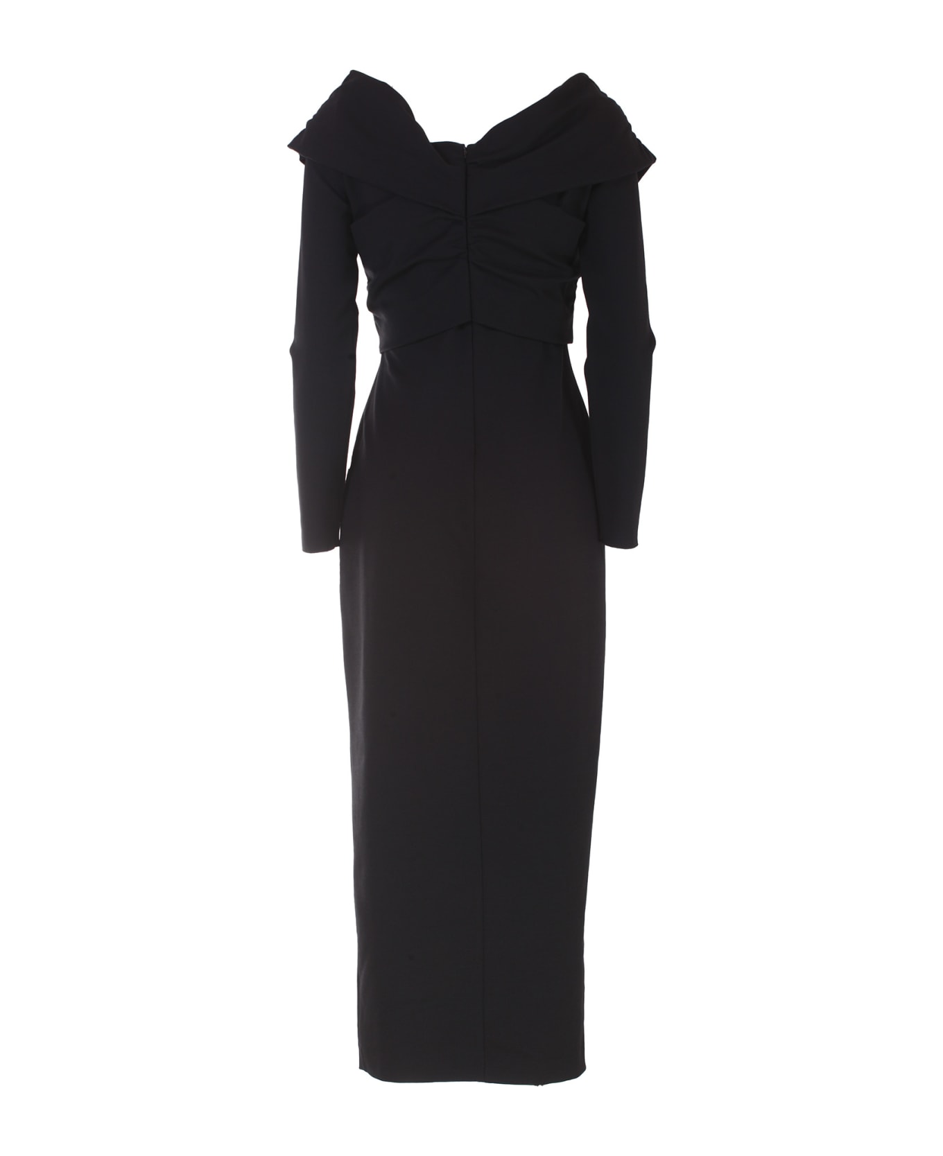 Emporio Armani Midi Dress - Black ワンピース＆ドレス