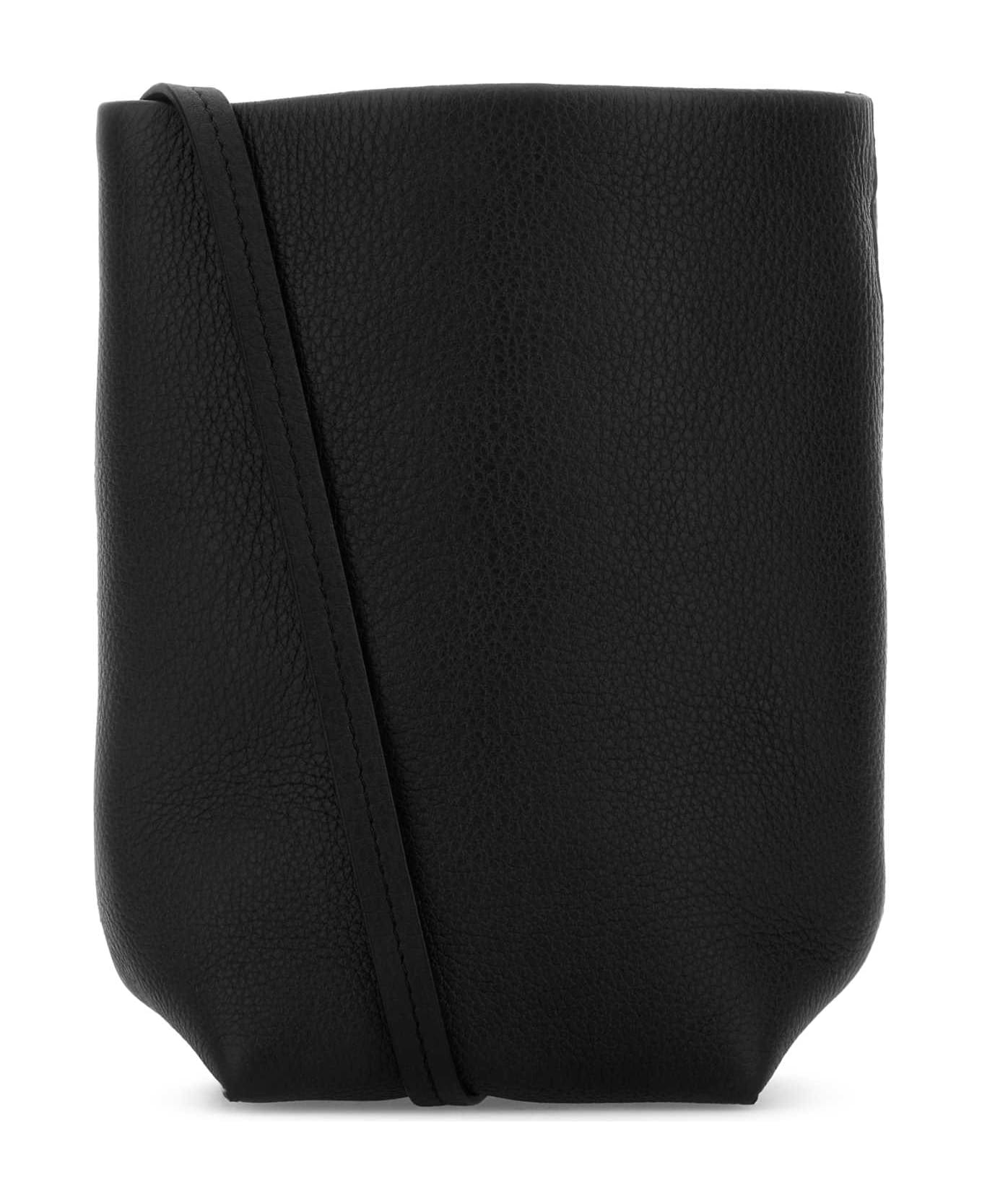 The Row Black Leather N/s Park Crossbody Bag - BLACK ANS