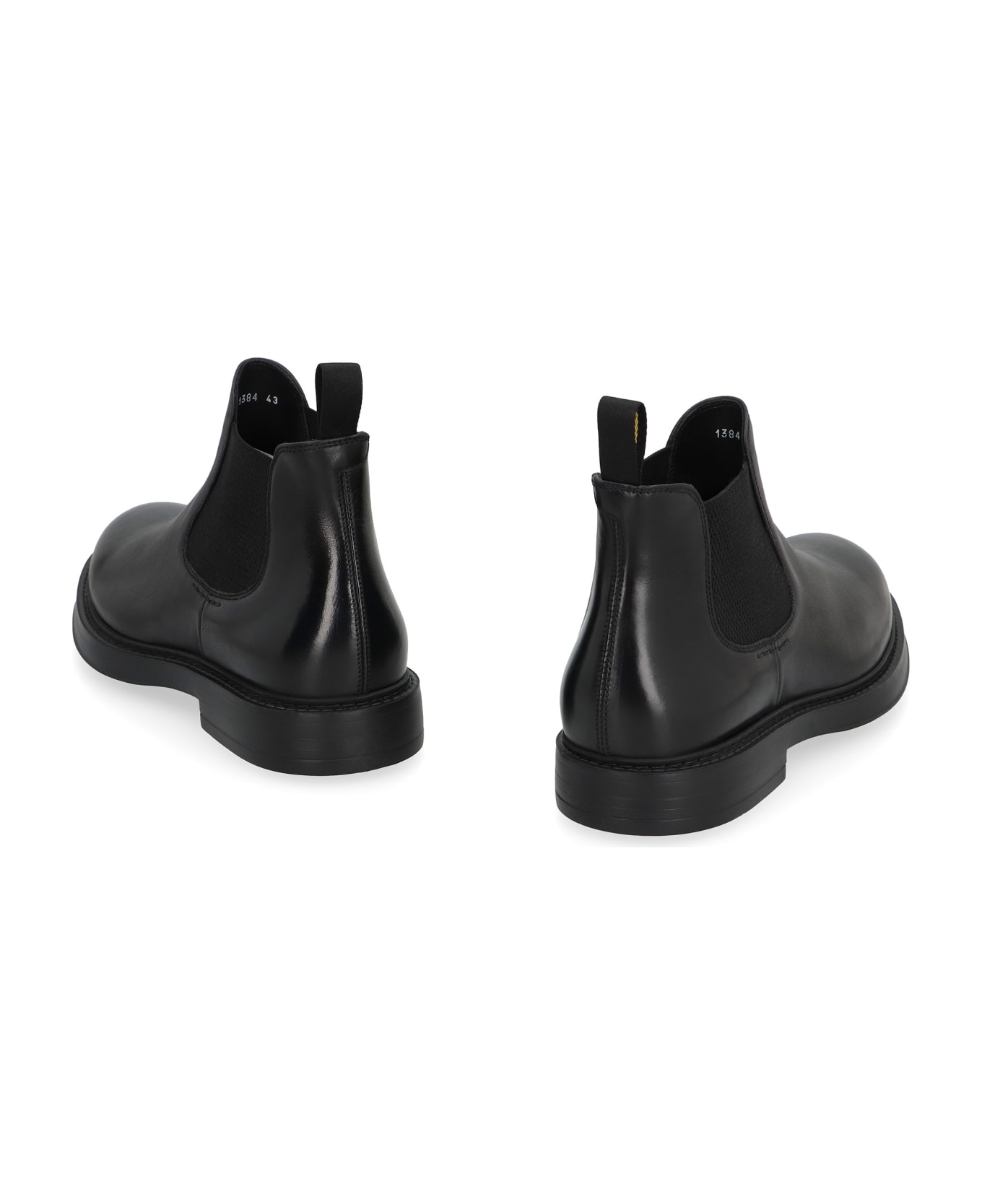 Doucal's Leather Chelsea Boots - black