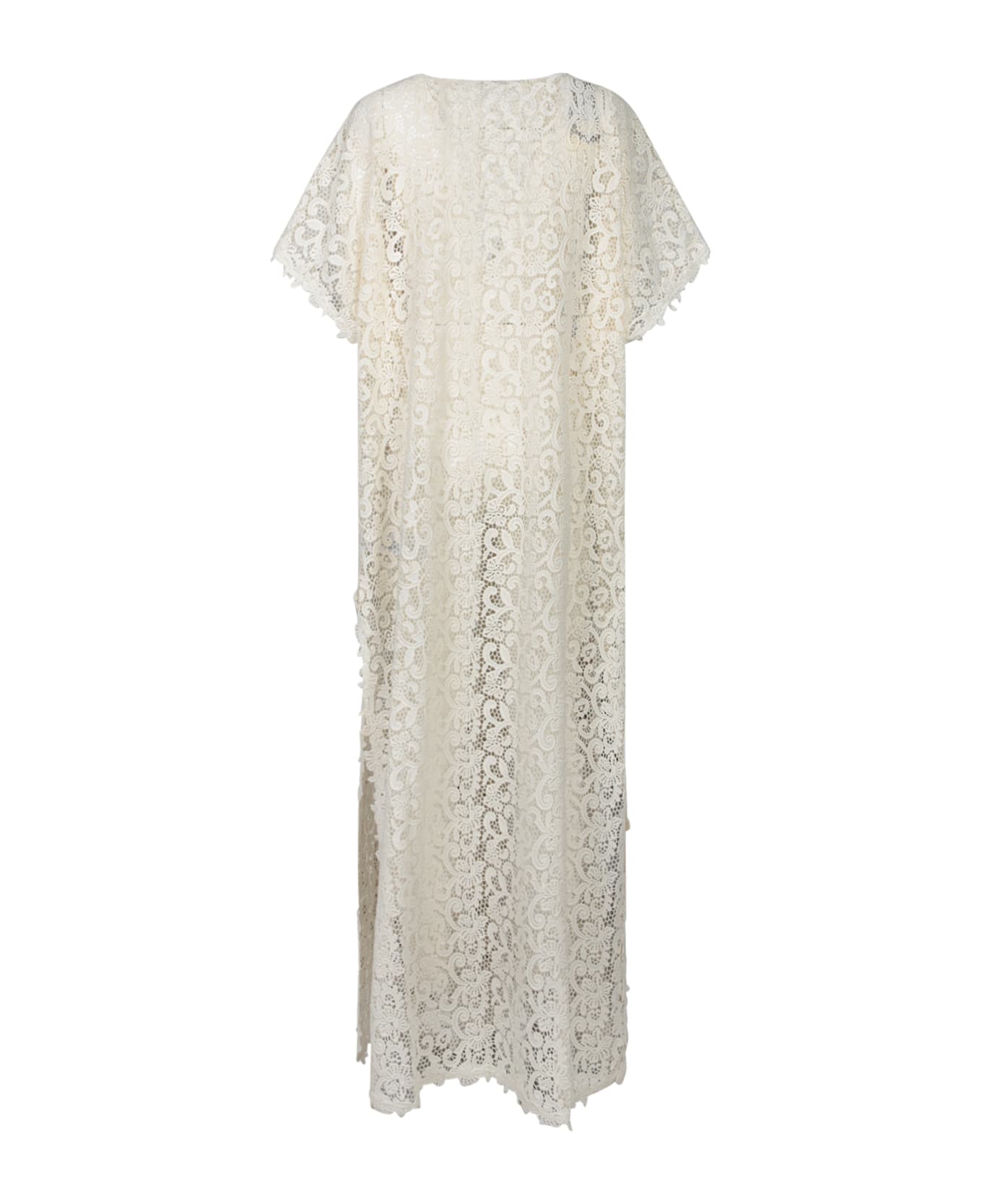 Ermanno Scervino White Macramã© Duster Coat - White
