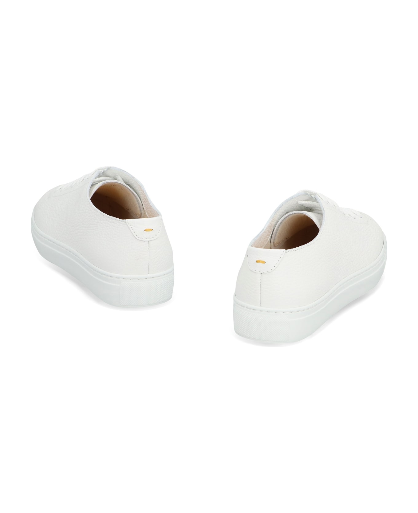 Doucal's Leather Low-top Sneakers - White