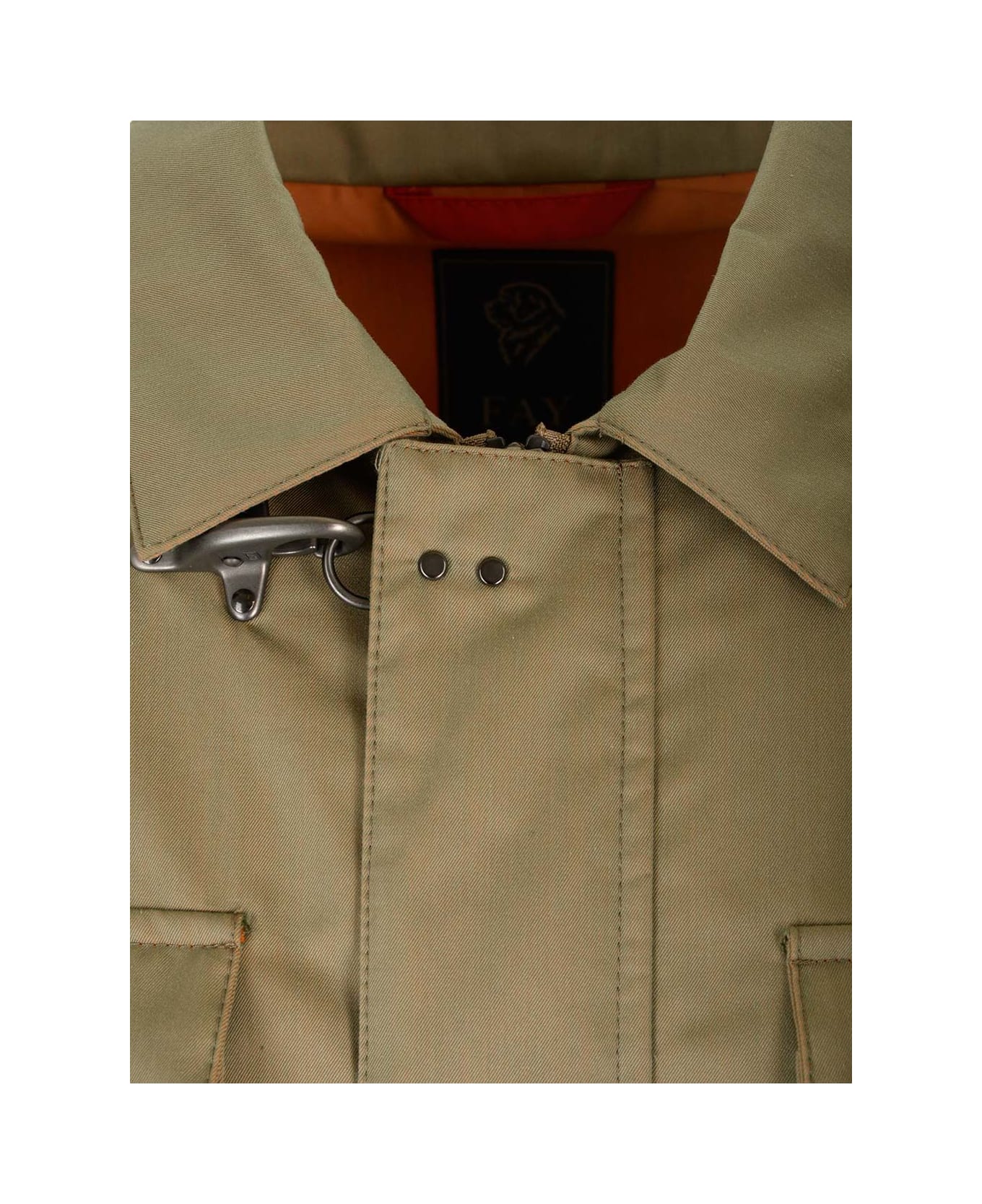 Fay Cotton Field Jacket - Green