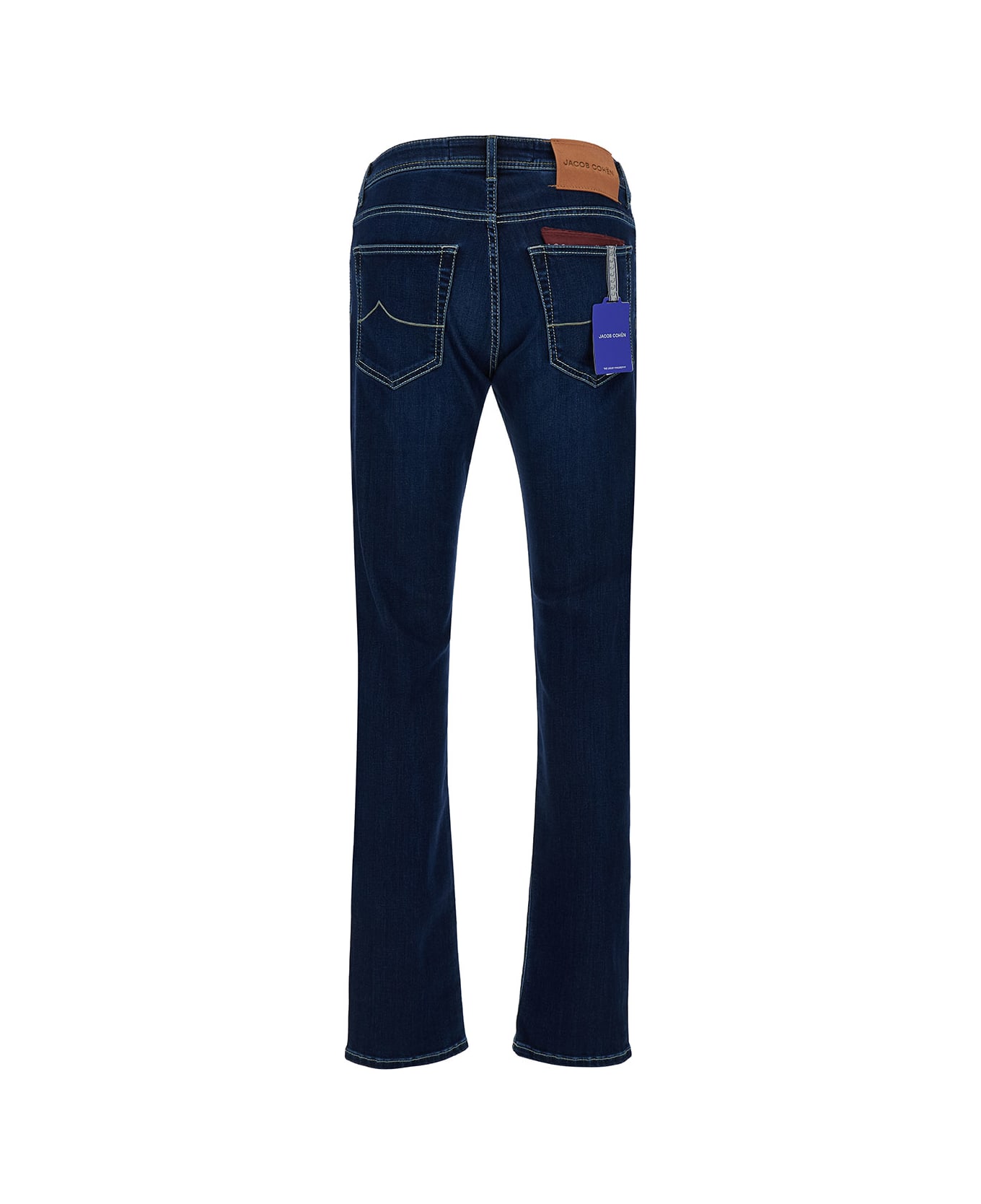 Jacob Cohen Low Waist Blue Slim Jeans In Cotton Blend Man - Blu