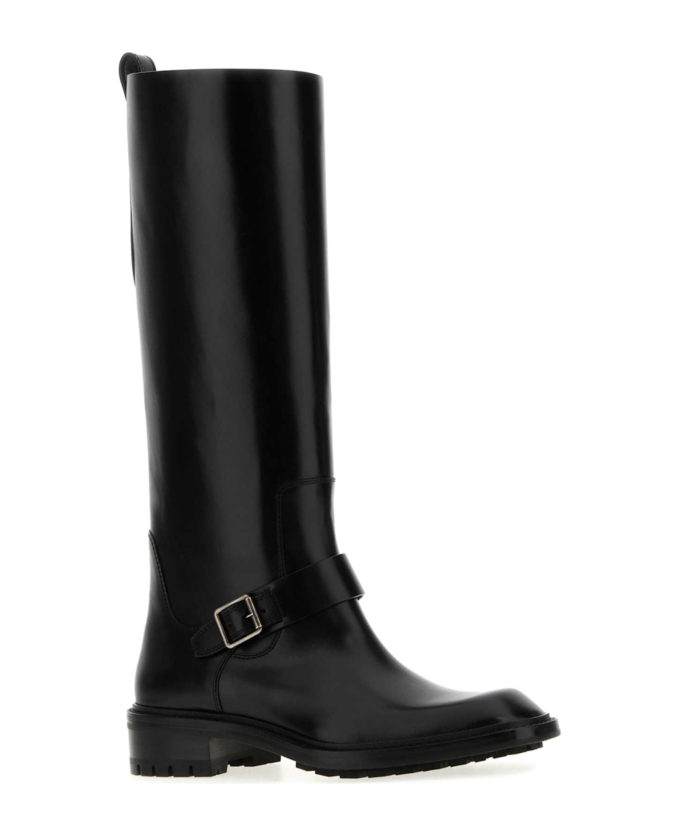 Saint Laurent Black Leather Vadim Boots - NERO