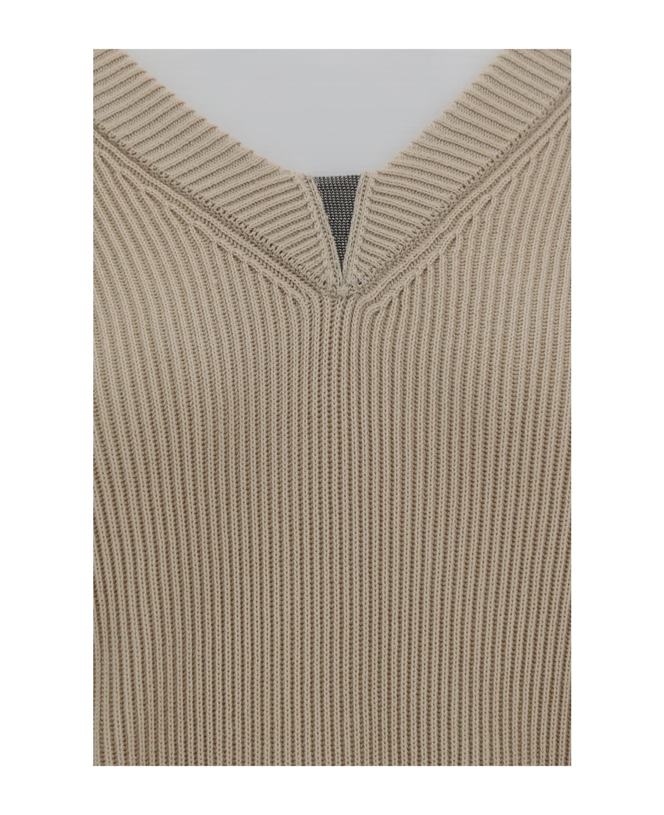 Brunello Cucinelli V-neck Sweater - Burro