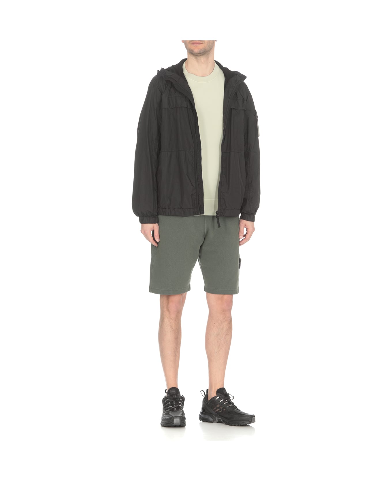 Stone Island Cotton Bermuda Shorts - Green ショートパンツ