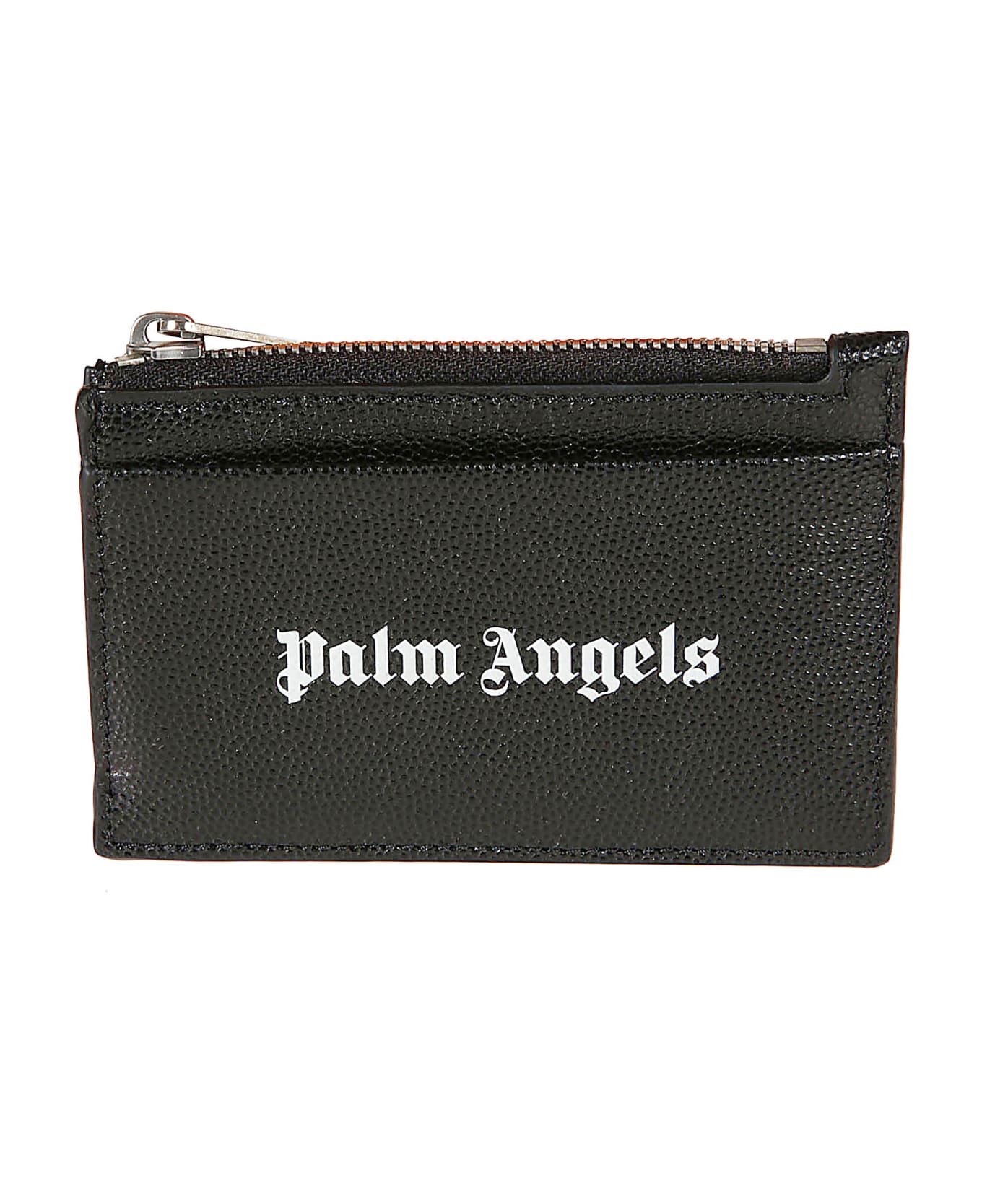 Palm Angels Zip Card Holder - Caviar Black/White