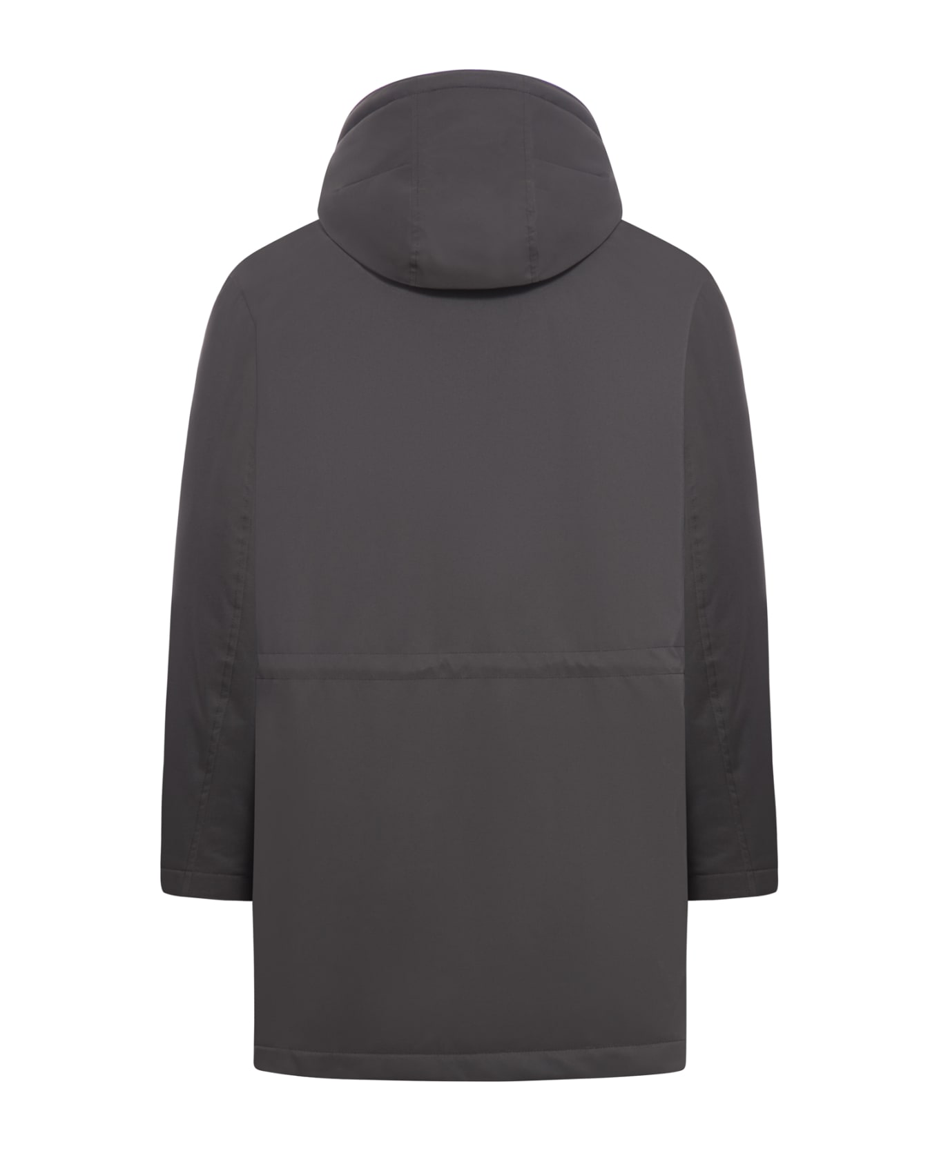 Fay Padded Technical Fabric Parka - Black