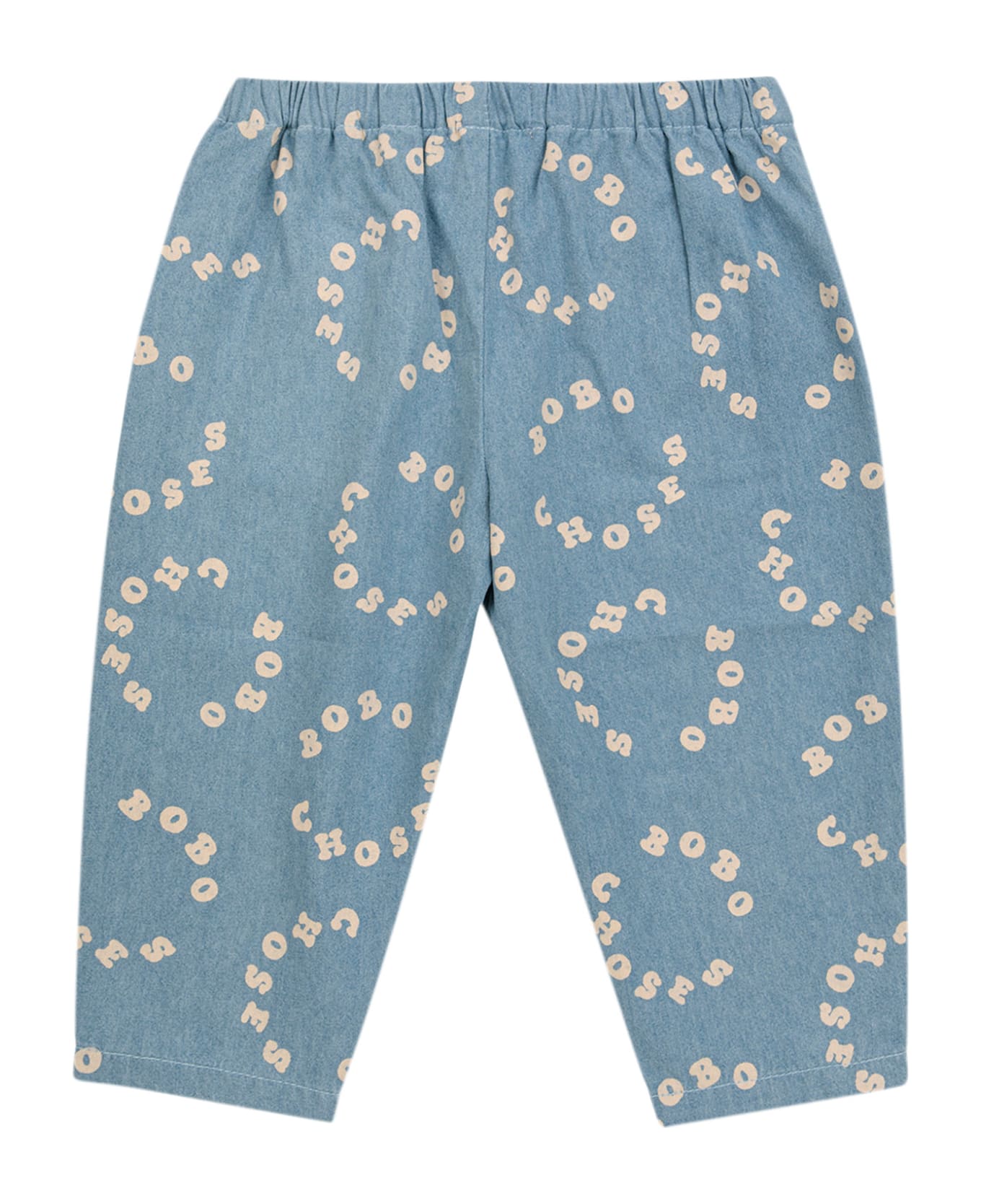 Bobo Choses Denim Jeans For Babies With All-over Circle Logo - Denim ボトムス