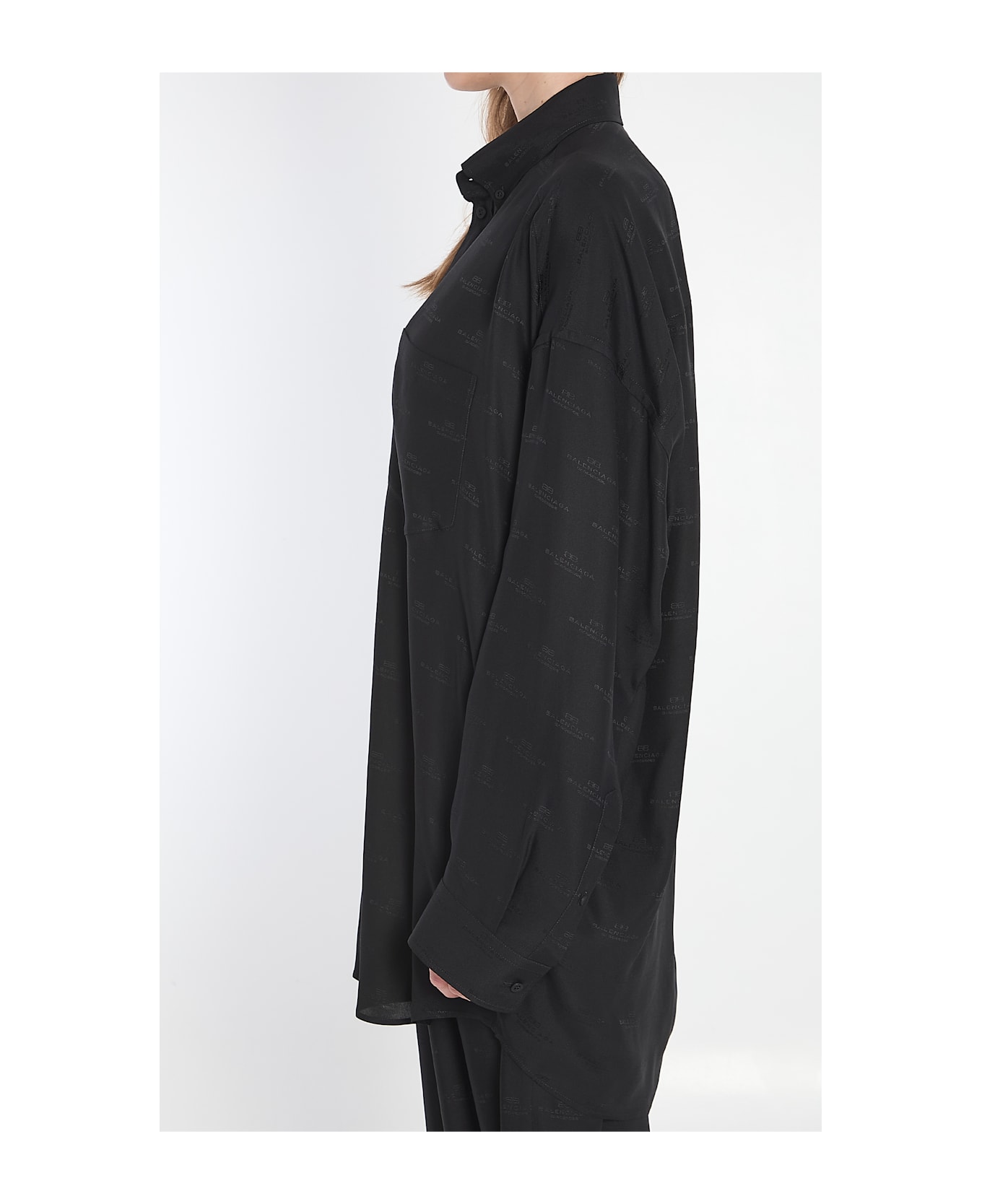 Balenciaga Cocoon Shirt - BLACK