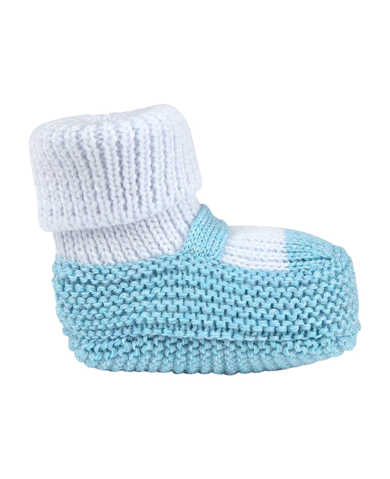 Little Bear Light Blue Slippers For Baby Boy - Multicolor