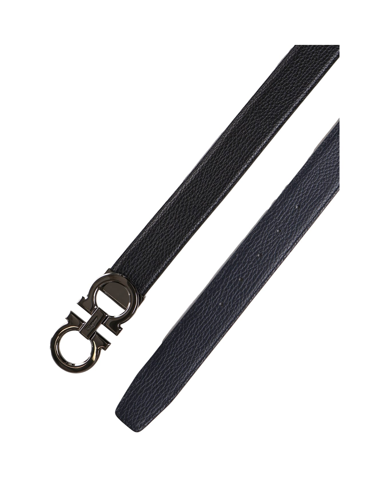 Ferragamo Reversible Calfskin Belt - Black
