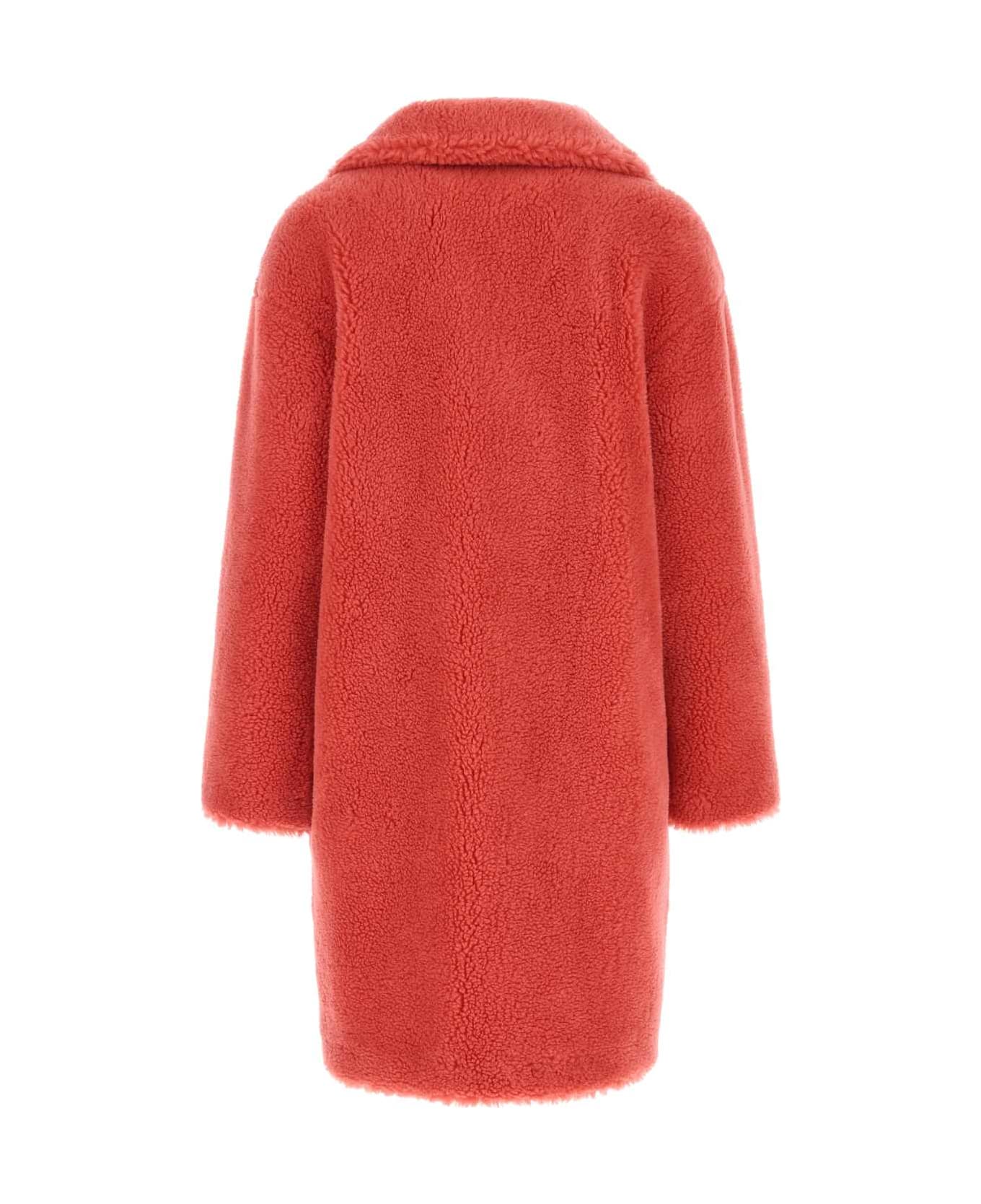 STAND STUDIO Light Red Teddy Camille Cocoon Coat - 24900