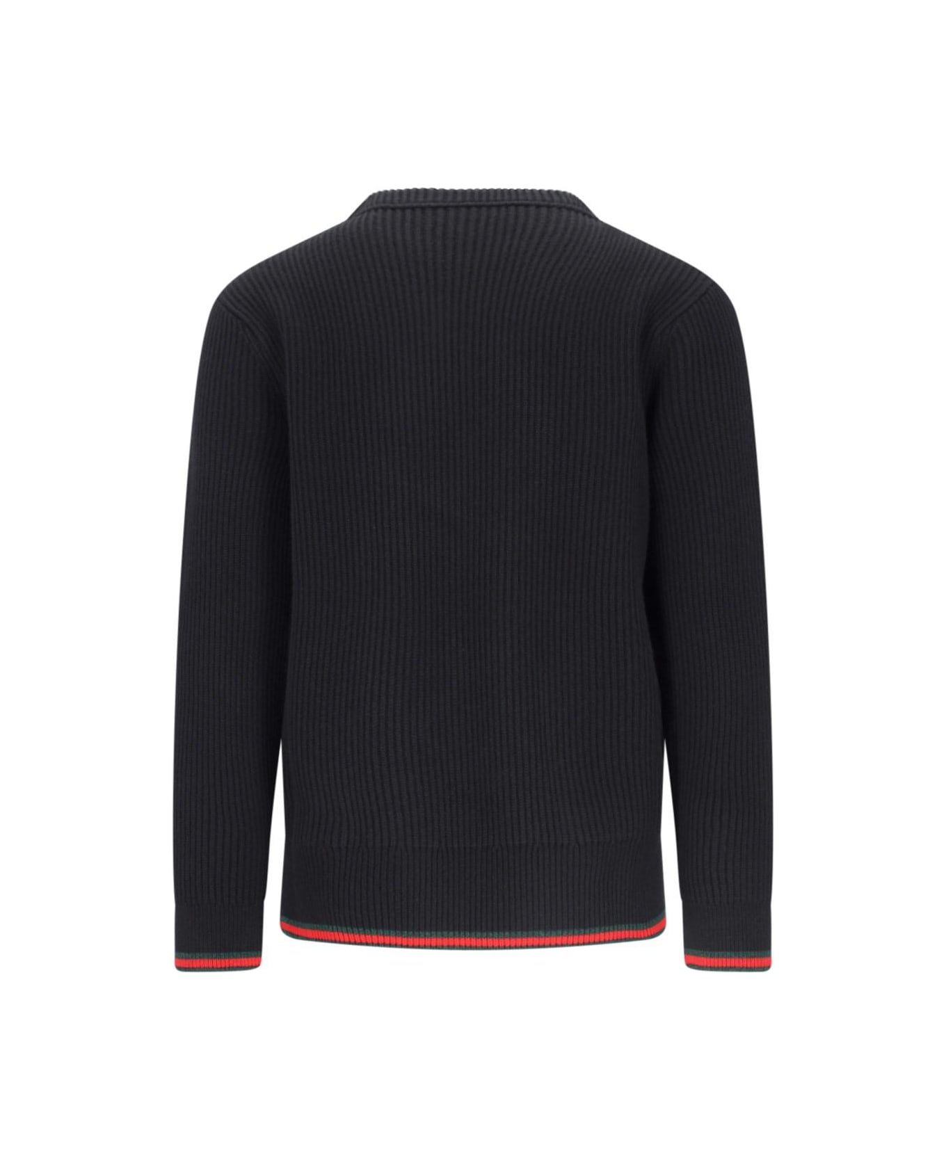 Gucci Basic Sweater - BLACKGREENRED