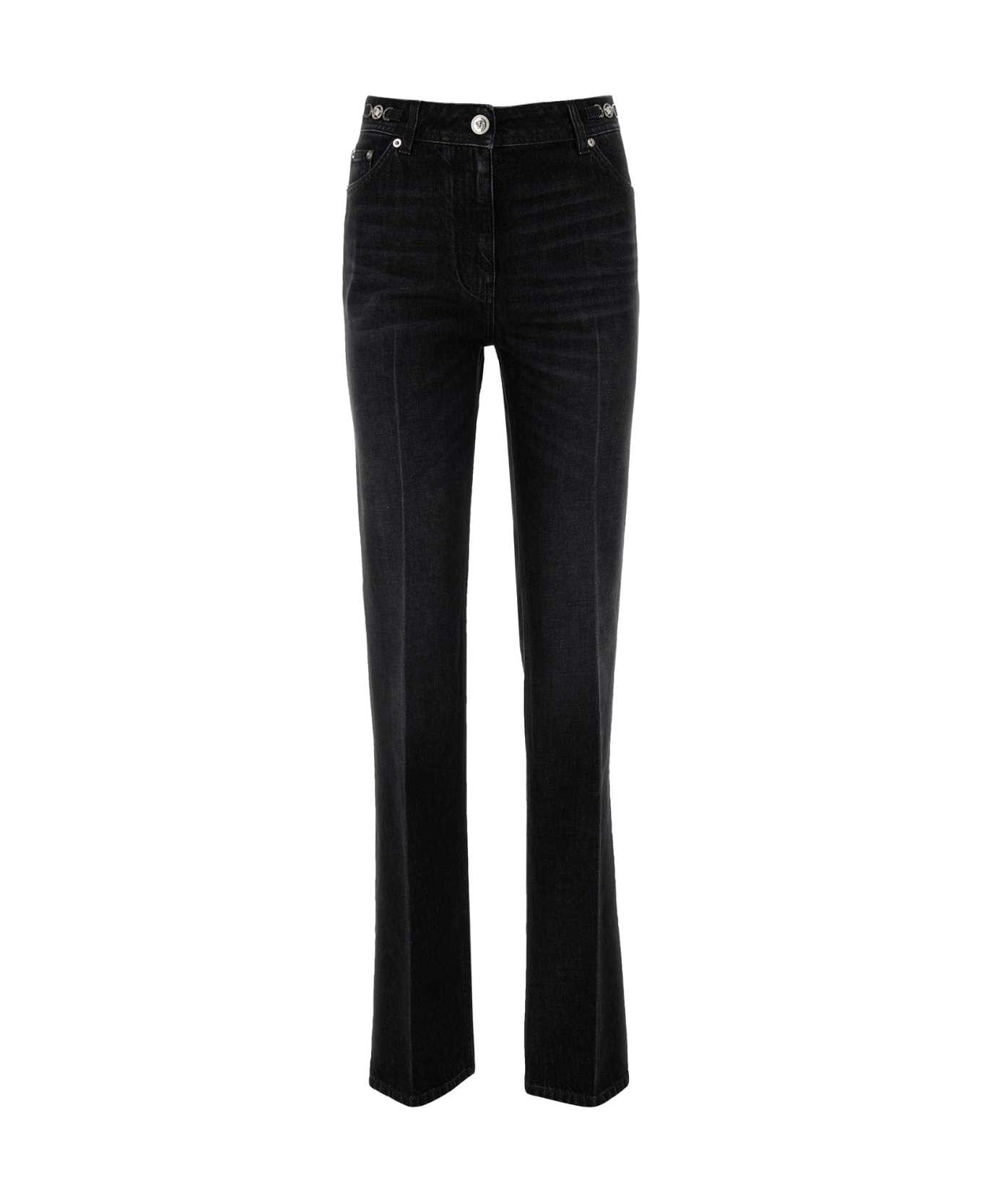 Versace Black Denim Jeans - MIDGREY