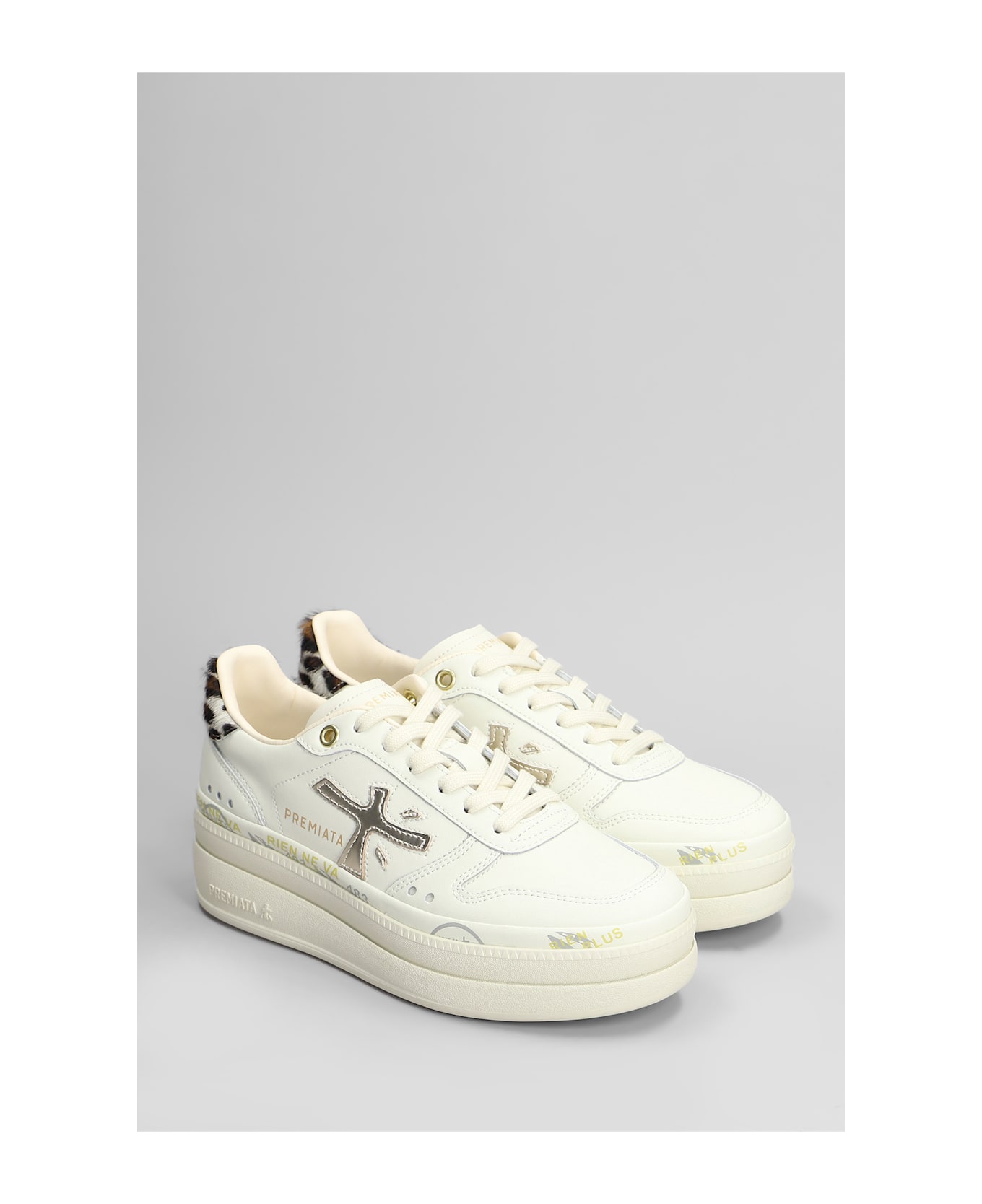 Premiata Micol Sneakers In White Leather - white