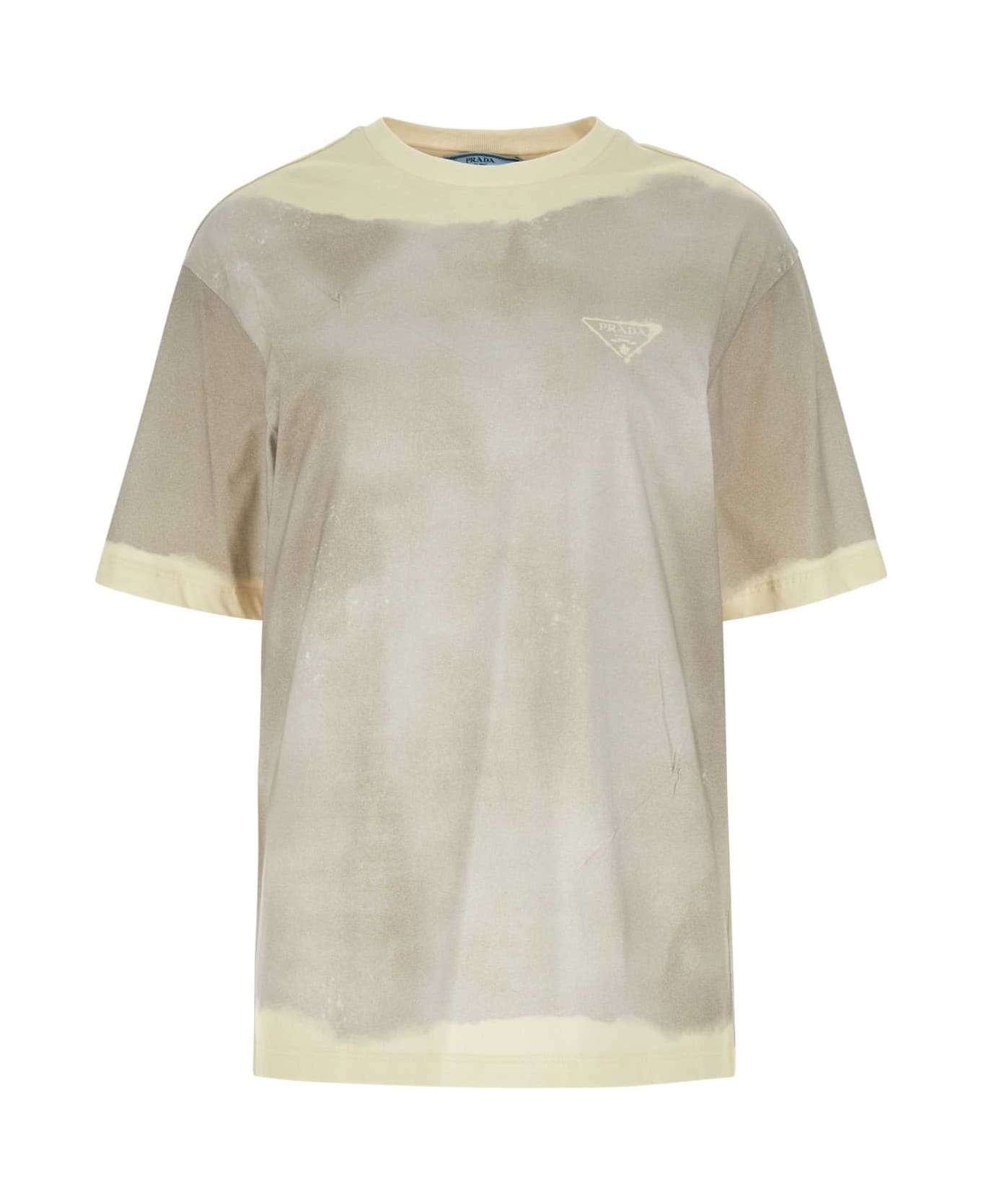 Prada Multicolor Cotton T-shirt - NUBE