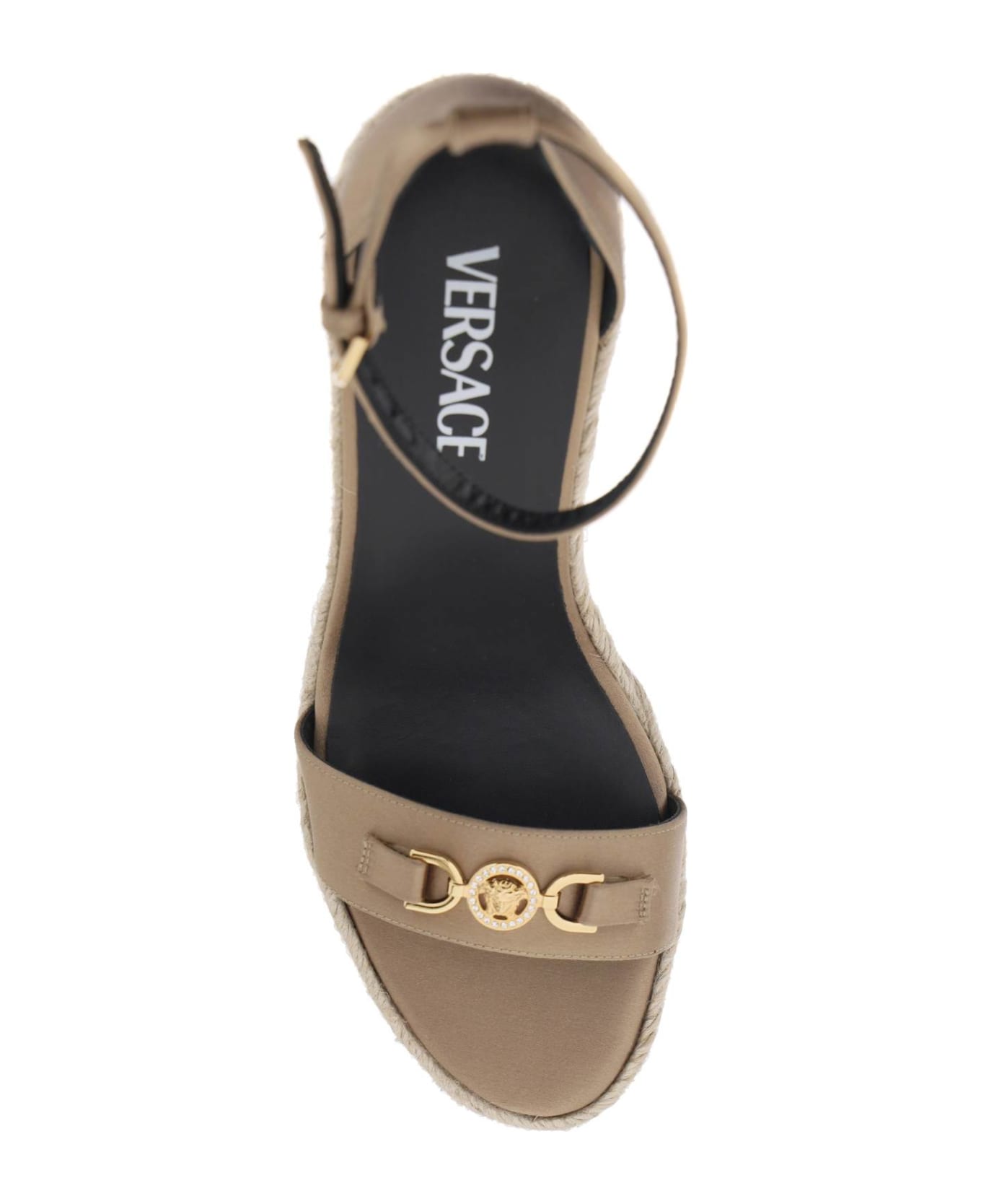 Versace Medusa '95 Wedge Sandals - CAMEL VERSACE GOLD (Beige) サンダル