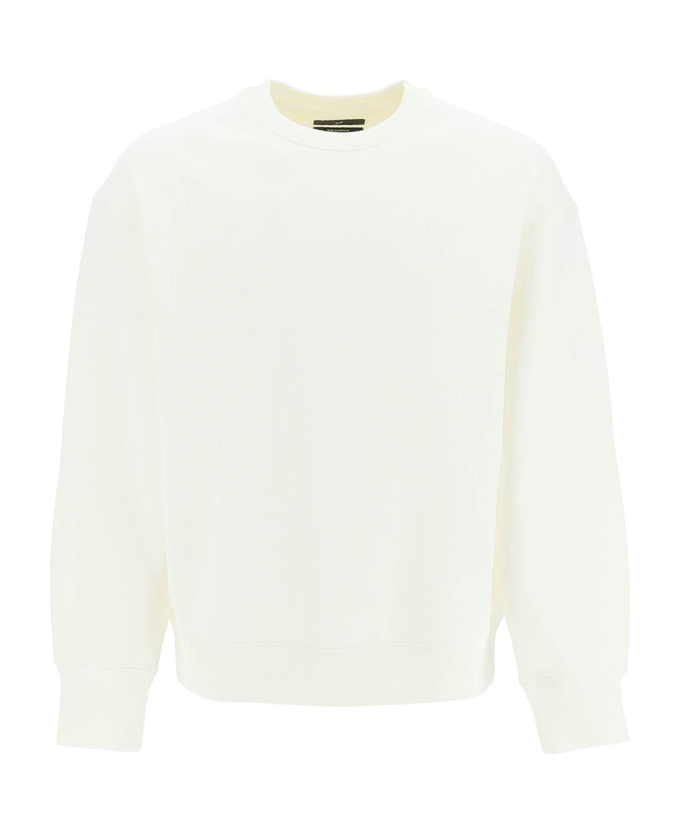Y-3 Crew Sweatshirt In White Cotton - OFFWHITE フリース