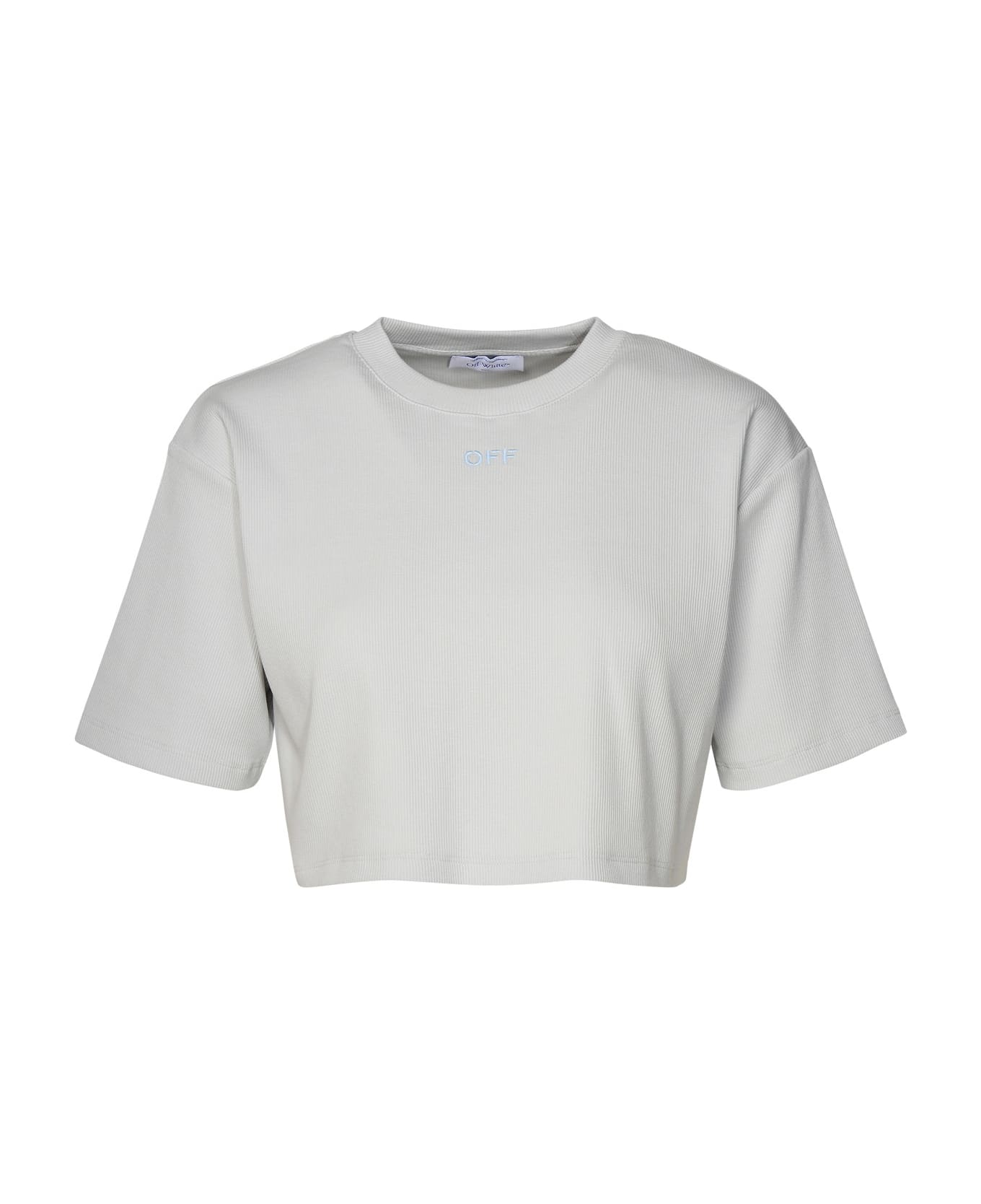 Off-White Gray Cotton T-shirt - Grey