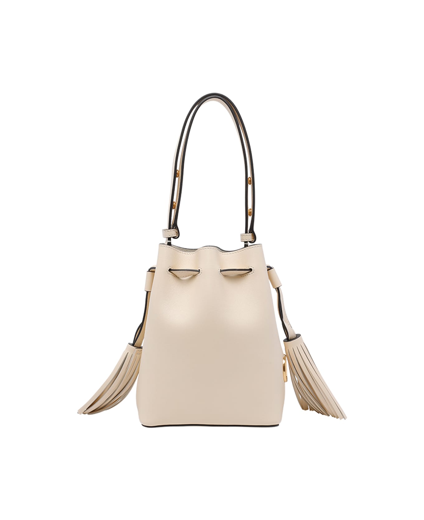 Valentino Garavani Small Drawstring Bucket Bag - White
