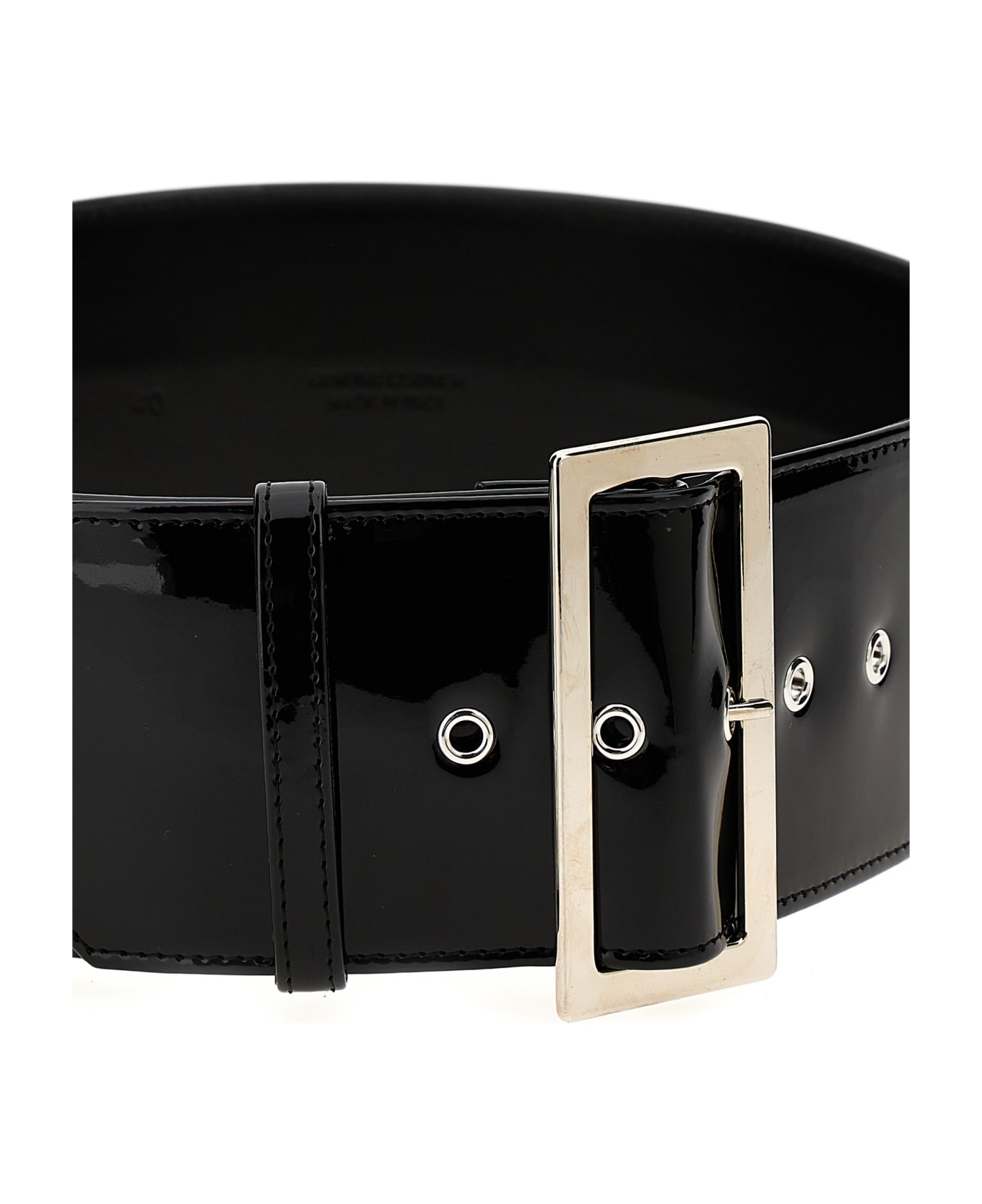 Philosophy di Lorenzo Serafini Patent Leather Belt - Black  