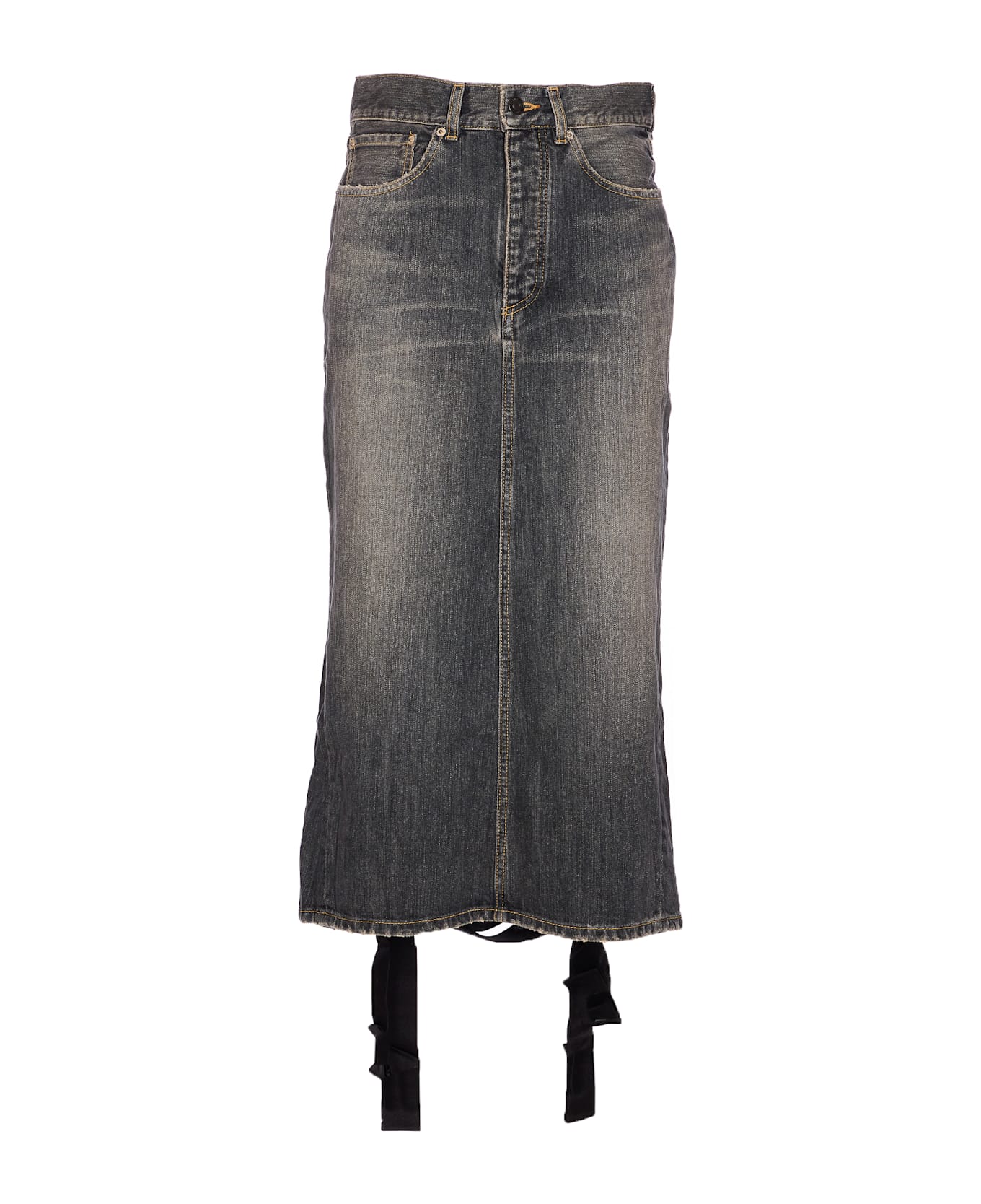 Balenciaga Lace-up Skirt - Grey
