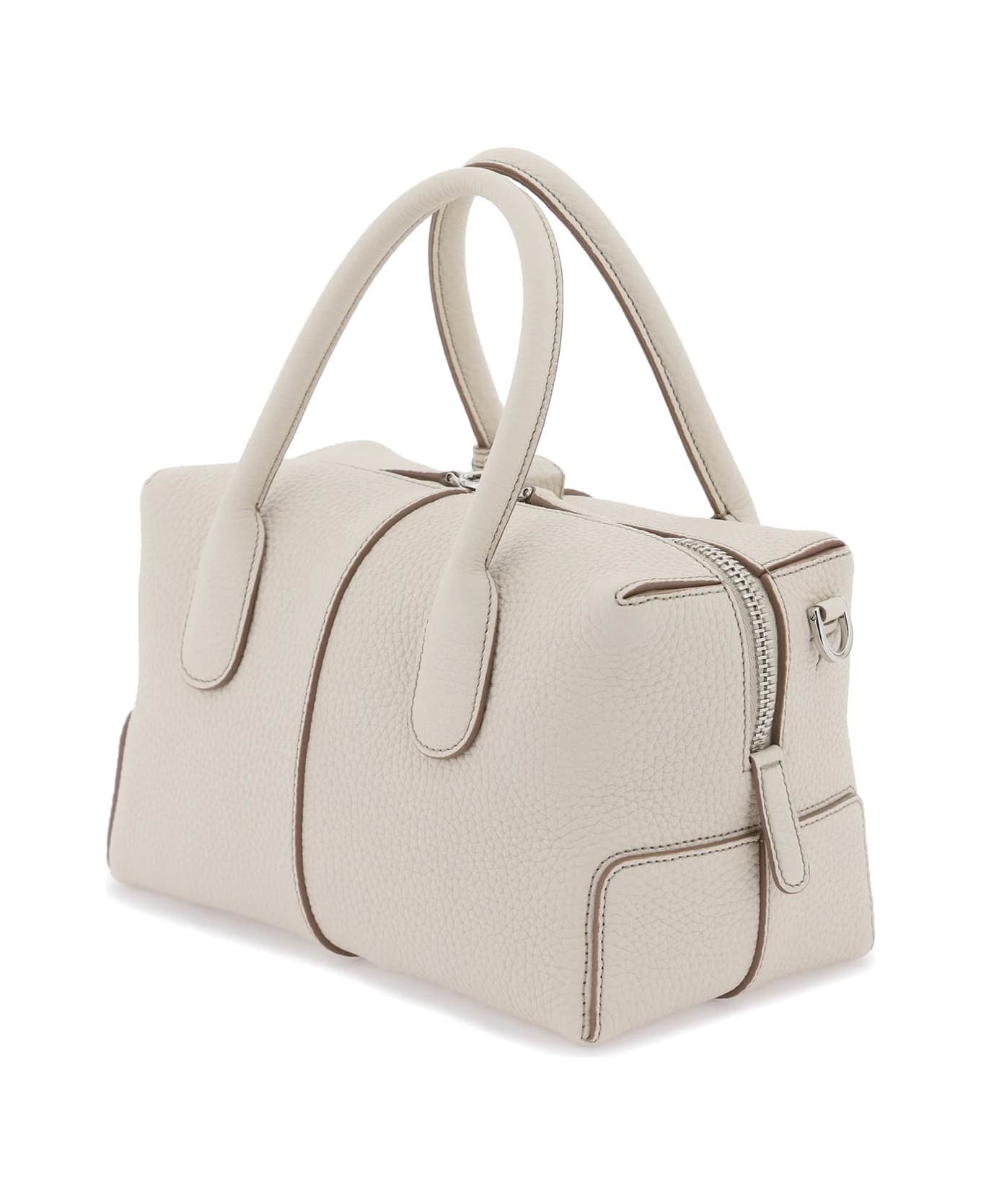 Tod's 'bauletto T Case' Small Handbag - STUCCO (White)